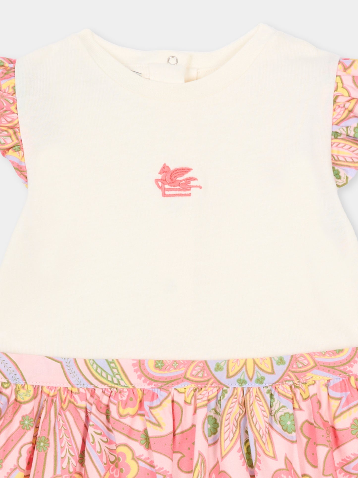 Vestito avorio per neonata con Pegso,Etro,GY1021-P0587 102RS