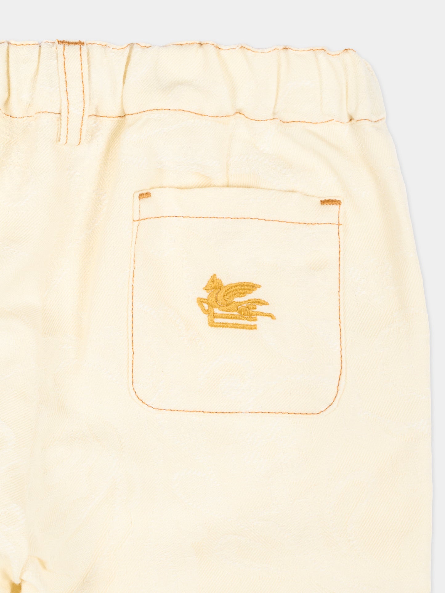 Pantaloni avorio per bambino con motivo jacquard,Etro,GY6500-I0308 105