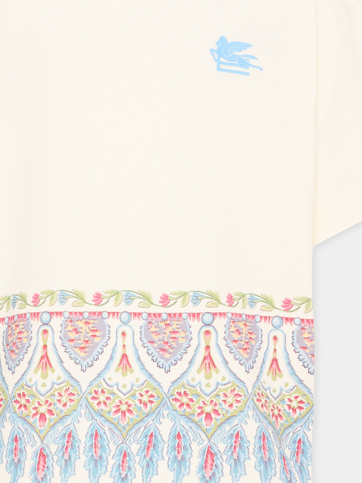 T-Shirt avorio per bambino con stampa paisley,Etro,GY8Q31-Z3672 102