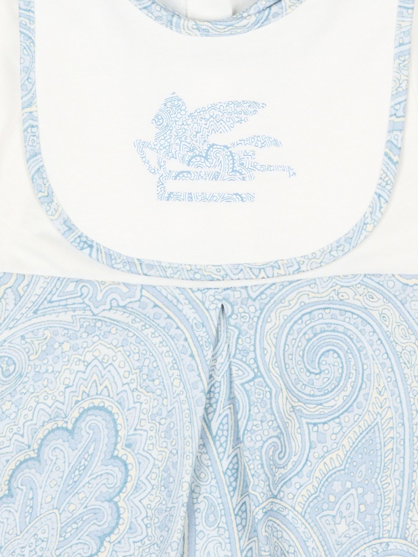 Pagliaccetto celeste per neonato con stampa paisley e logo,Etro,GYB550-Z3771 602