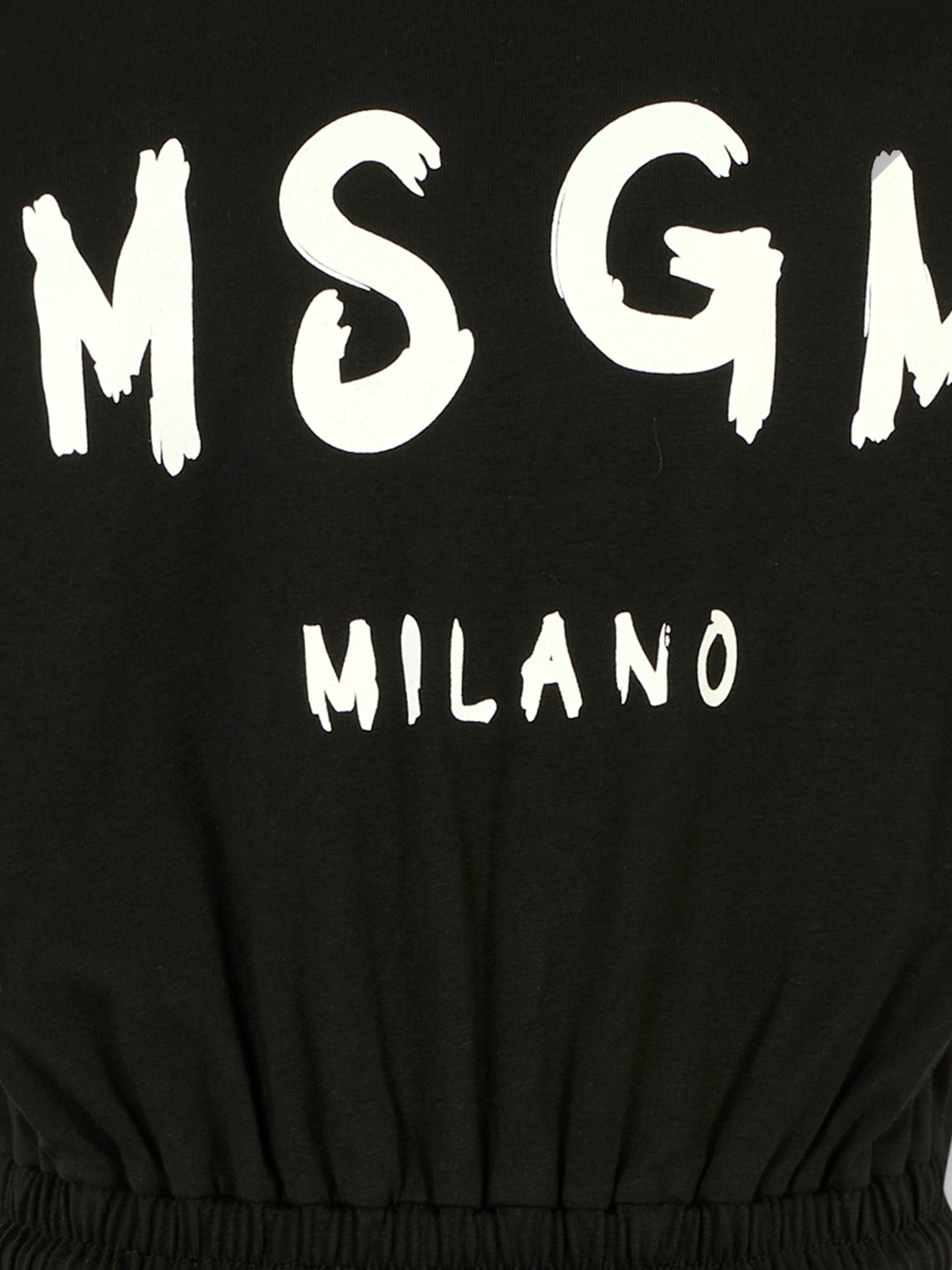 Vestito nero per bambina con logo,Msgm Kids,MS029327 110
