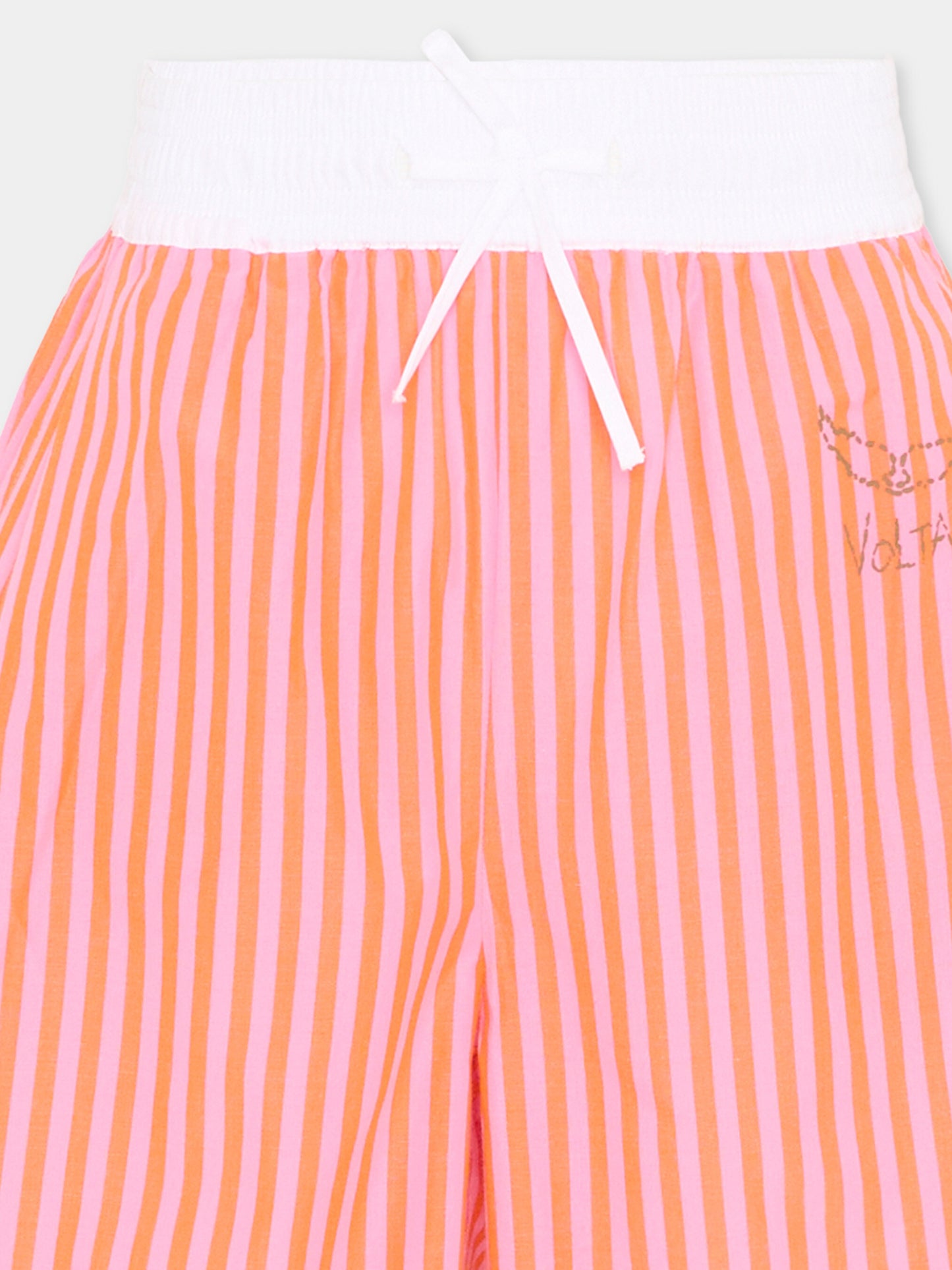 Shorts arancione a righe per bambino,Zadig & Voltaire Kids,X60626 S04