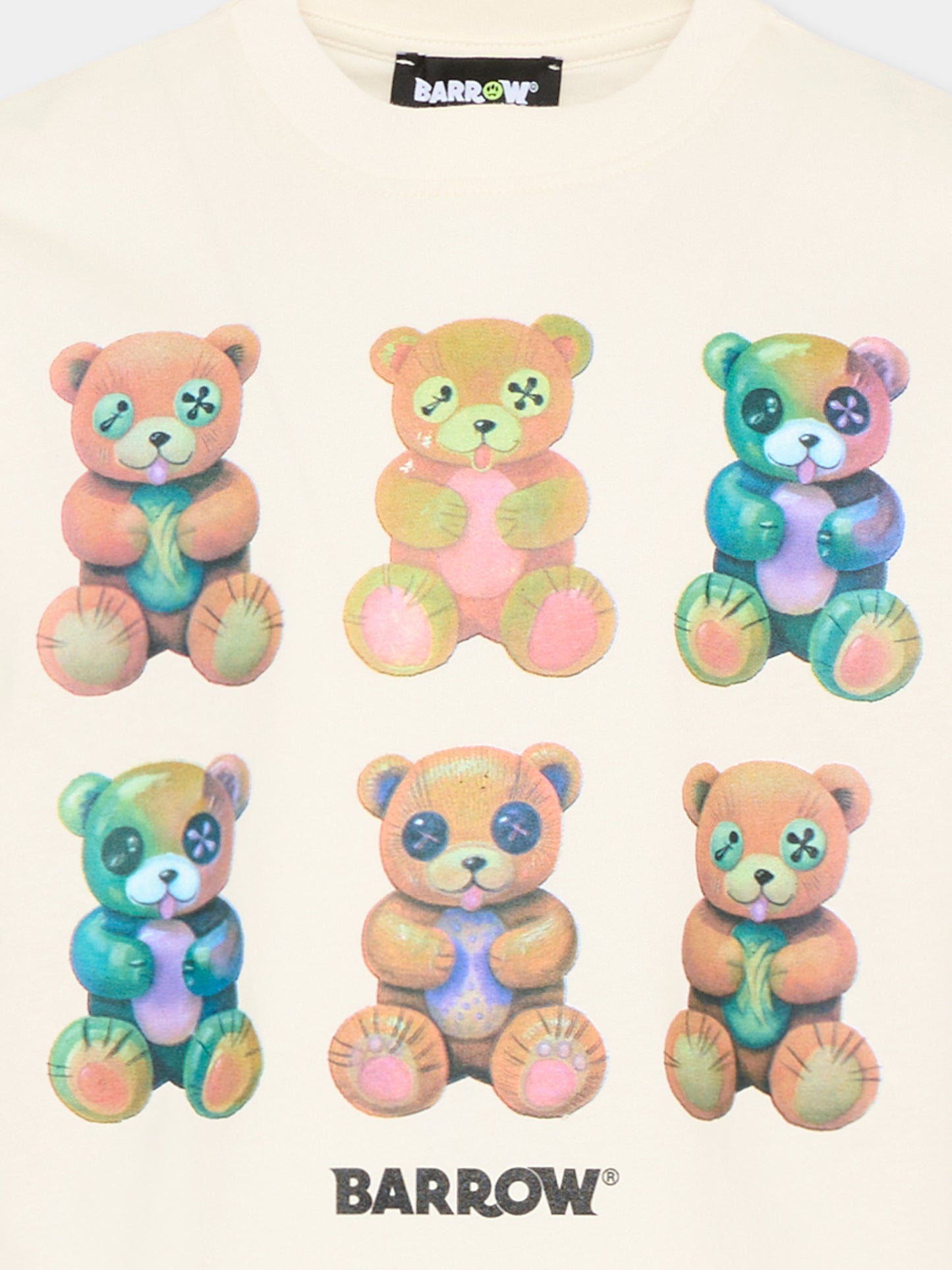 T-Shirt avorio per bambini con orsetti,Barrow,S6BKJUTH093 013