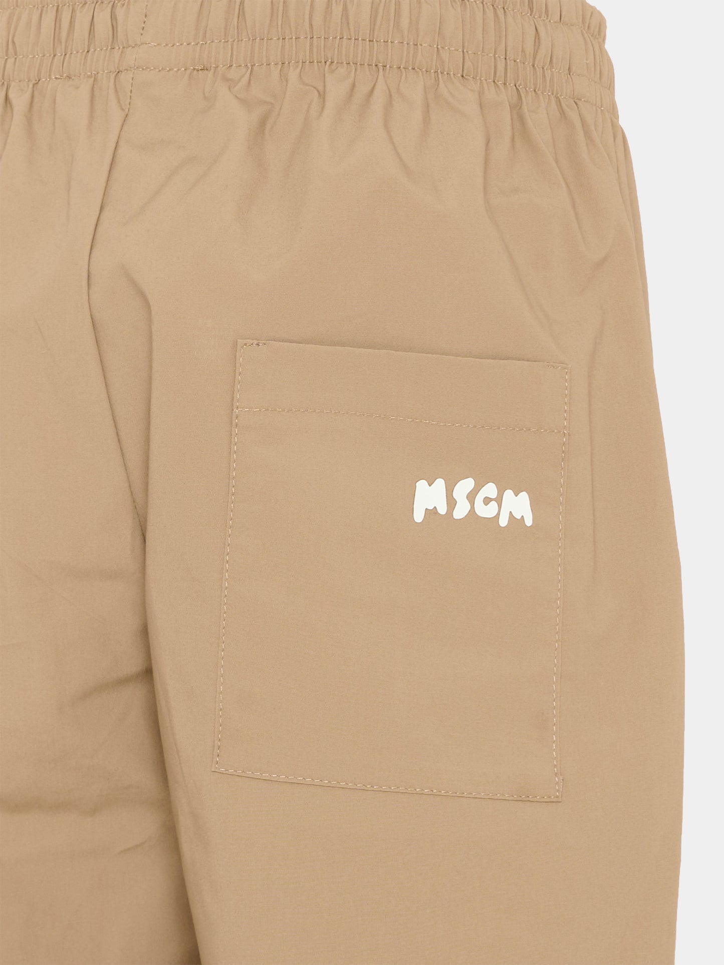Pantaloni beige per bambino con logo,Msgm Kids,S6MSJBPA188 178