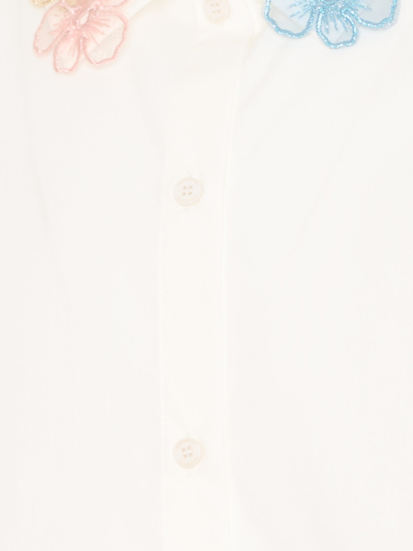 Camicia bianco per bambina con fiori,Simonetta,SY5A20-P0013 101MC