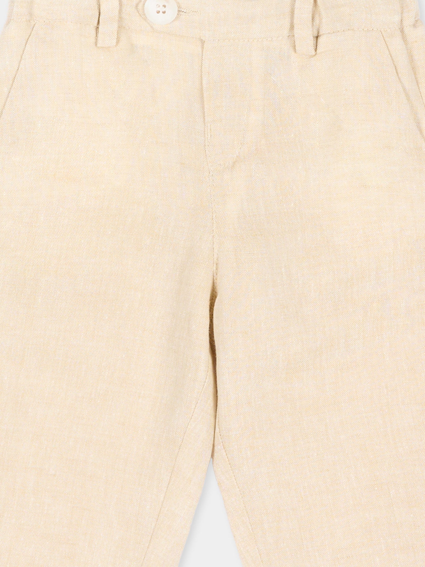 Pantaloni eleganti beige per neonato,Fay Kids,FY6500 I0318 109
