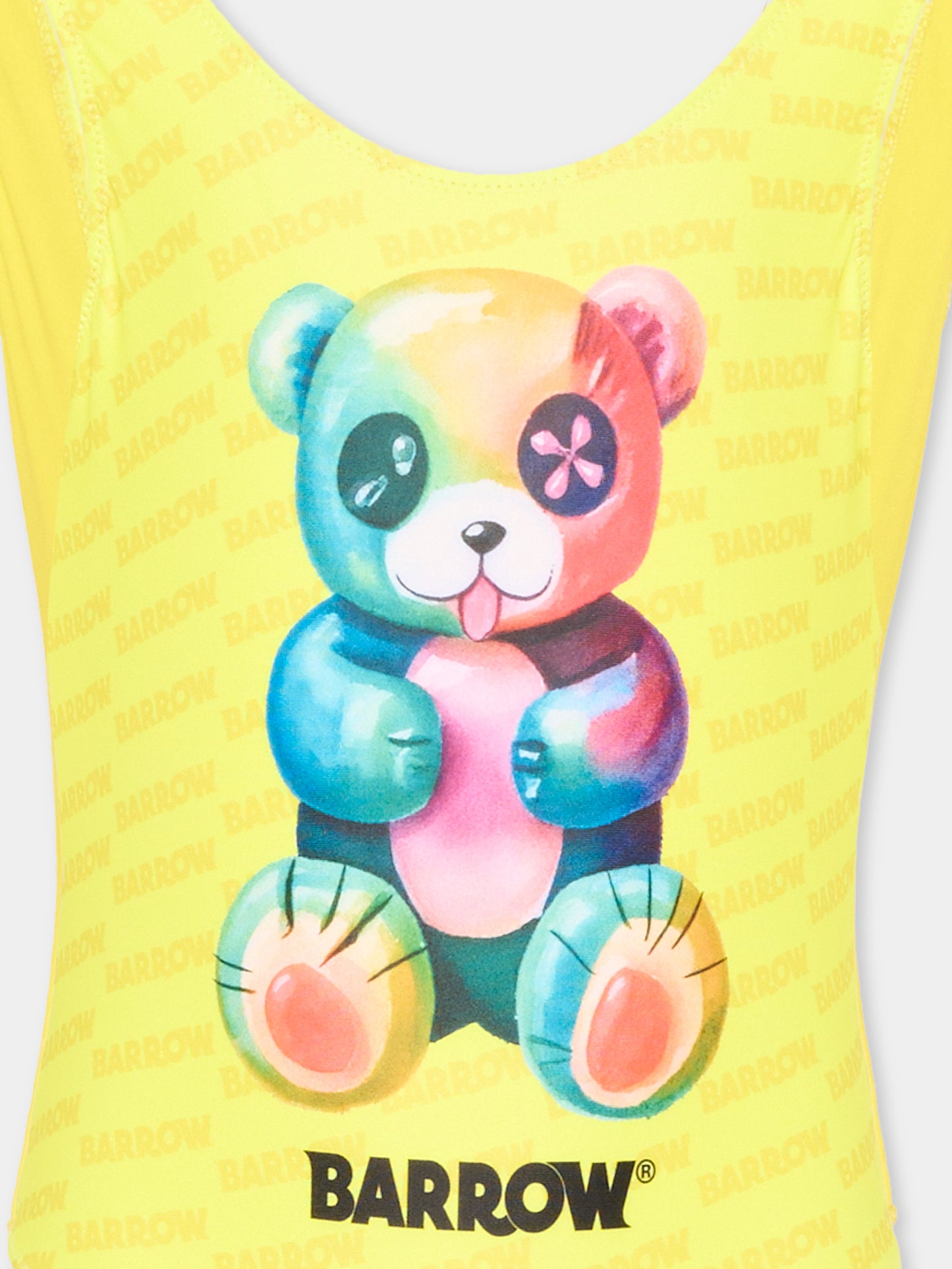 Costume intero giallo per bambina con orsetto,Barrow,S6BKJGSM236 023