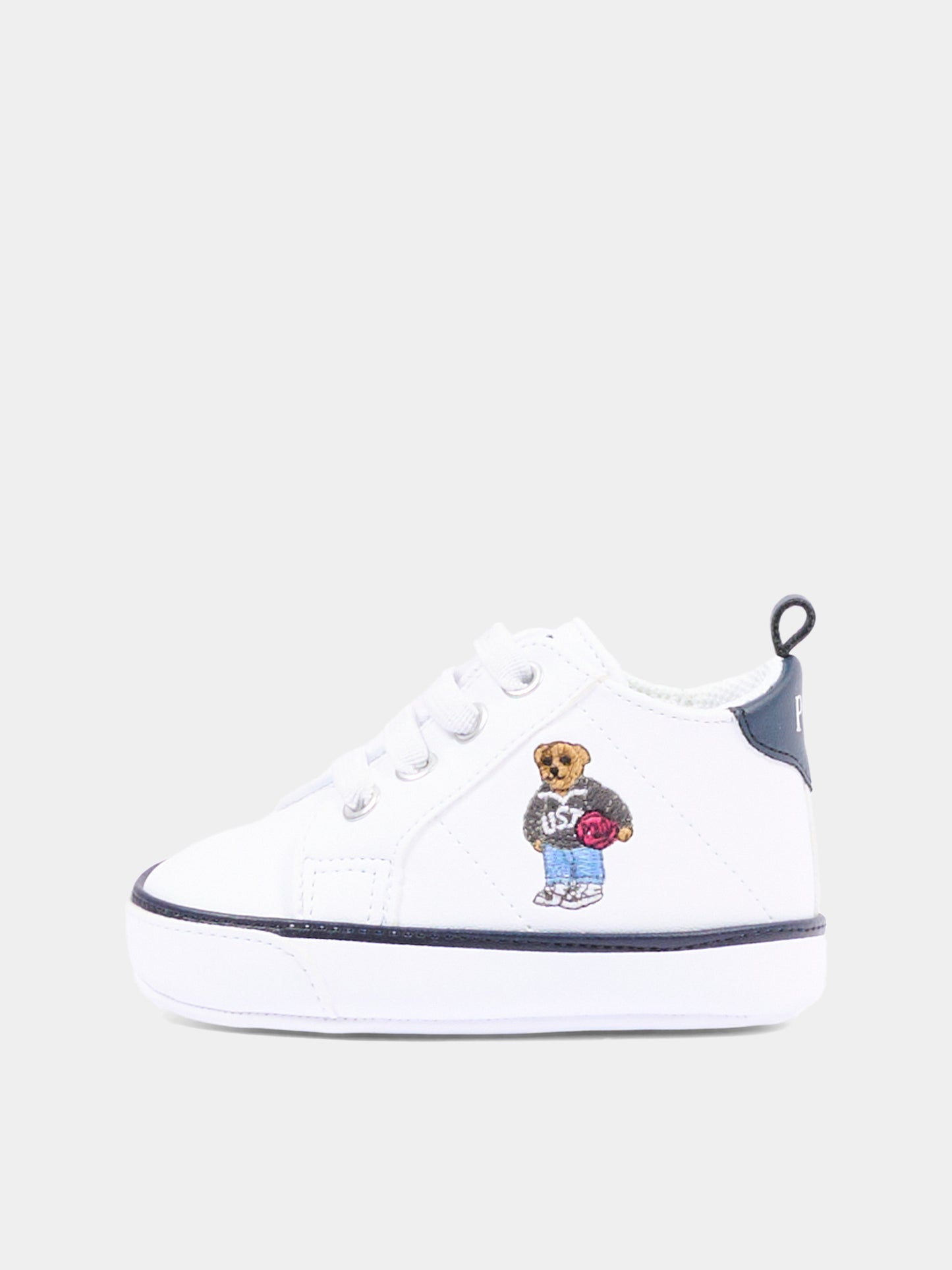 Sneakers bianche Polo Bear per neonati,Ralph Lauren Kids,RL06180101