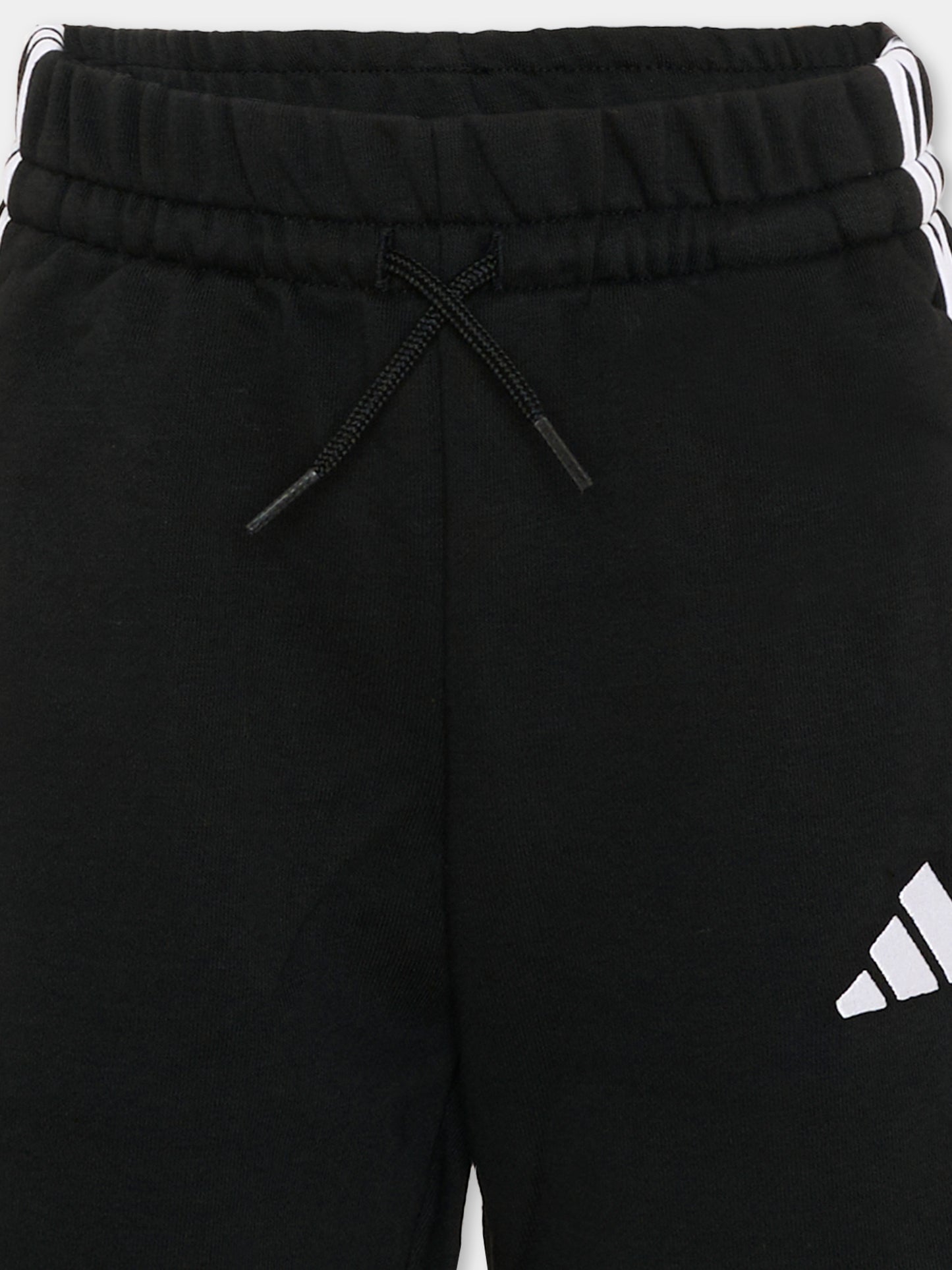 Shorts sportivi neri per bambini con logo,Adidas,JM0902