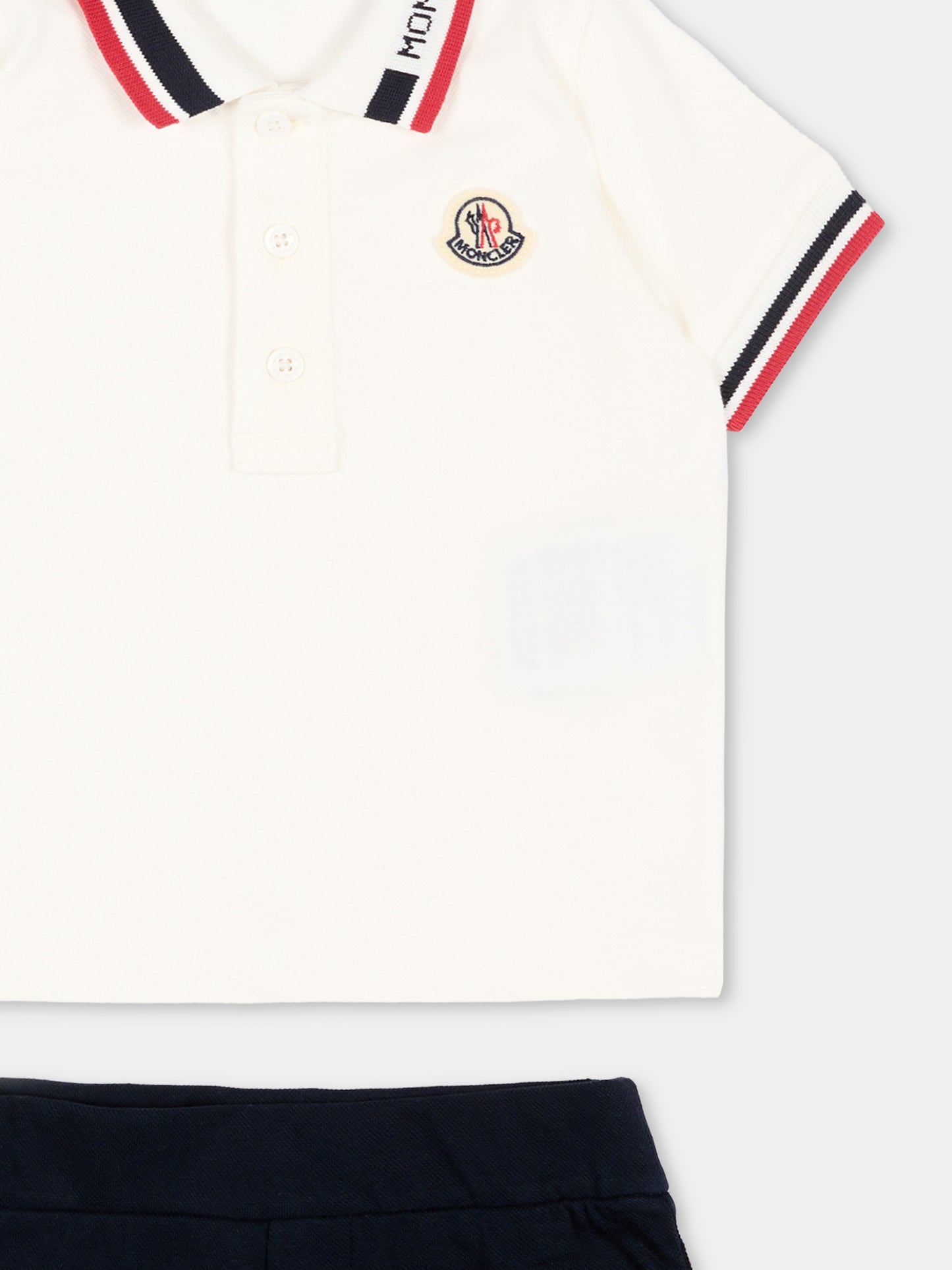 Completo sportivo bianco per neonato,Moncler Kids,L1951 8M00015 8496F F07