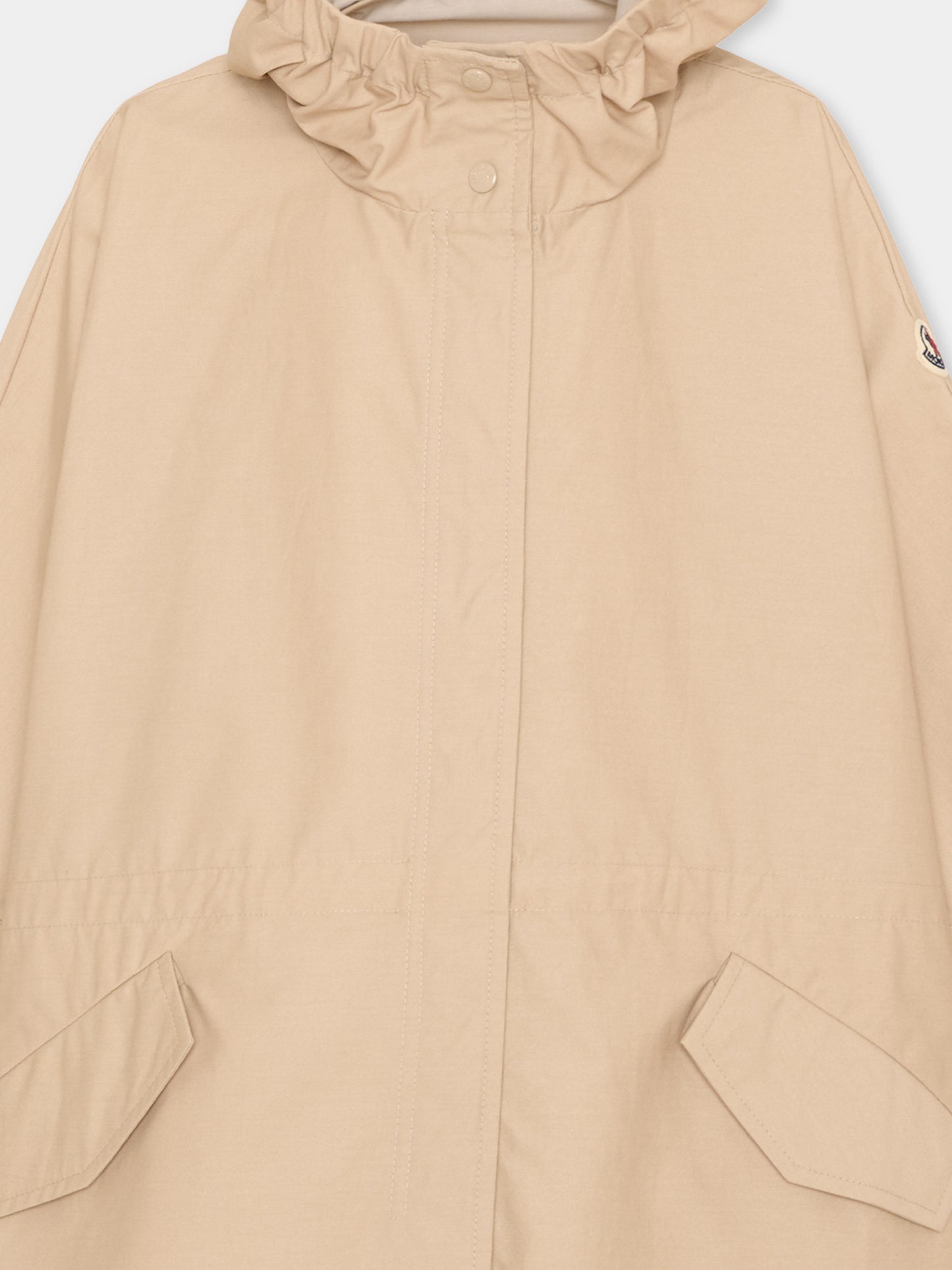 Cappa beige Cape per bambina,Moncler Kids,L1954 3G00002 599CU 23Q