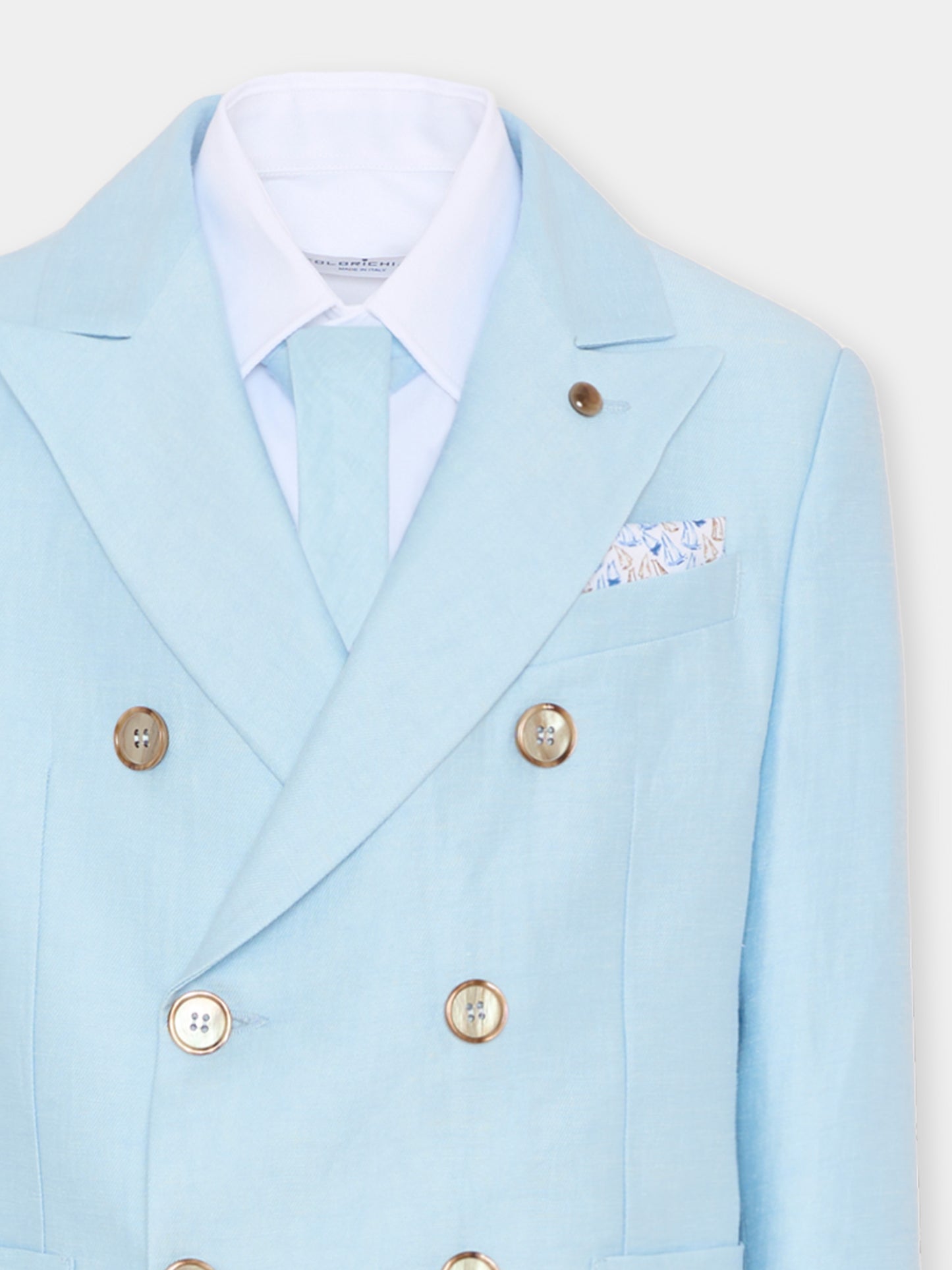 Completo elegante celeste per bambino,Colorichiari,MJ508486 4608 50