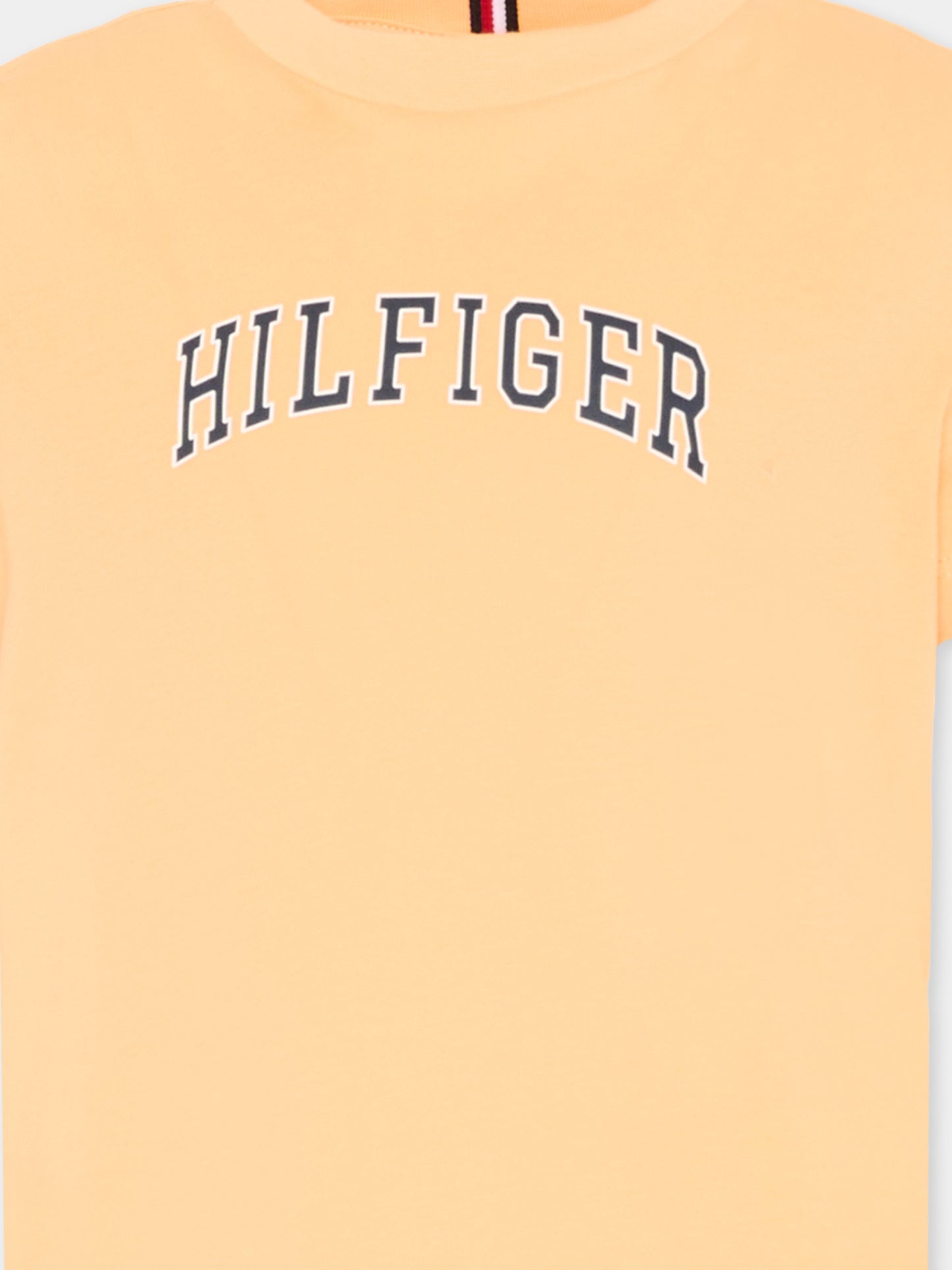 T-shirt arancione per bambino con logo,Tommy Hilfiger Junior,KB0KB10420 SEV