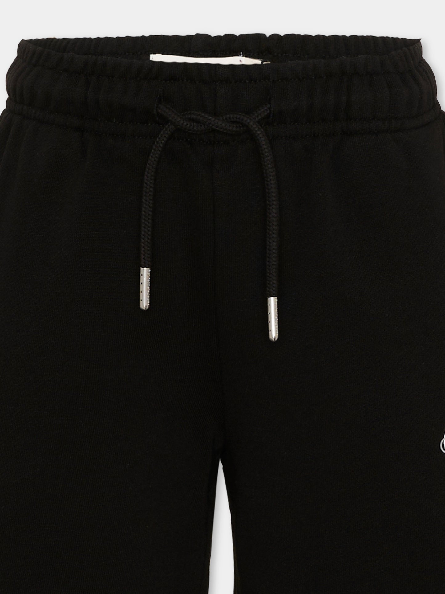 Shorts sportivi neri per bambini con logo,Calvin Klein Kids,LV1CKSJC51 BEH