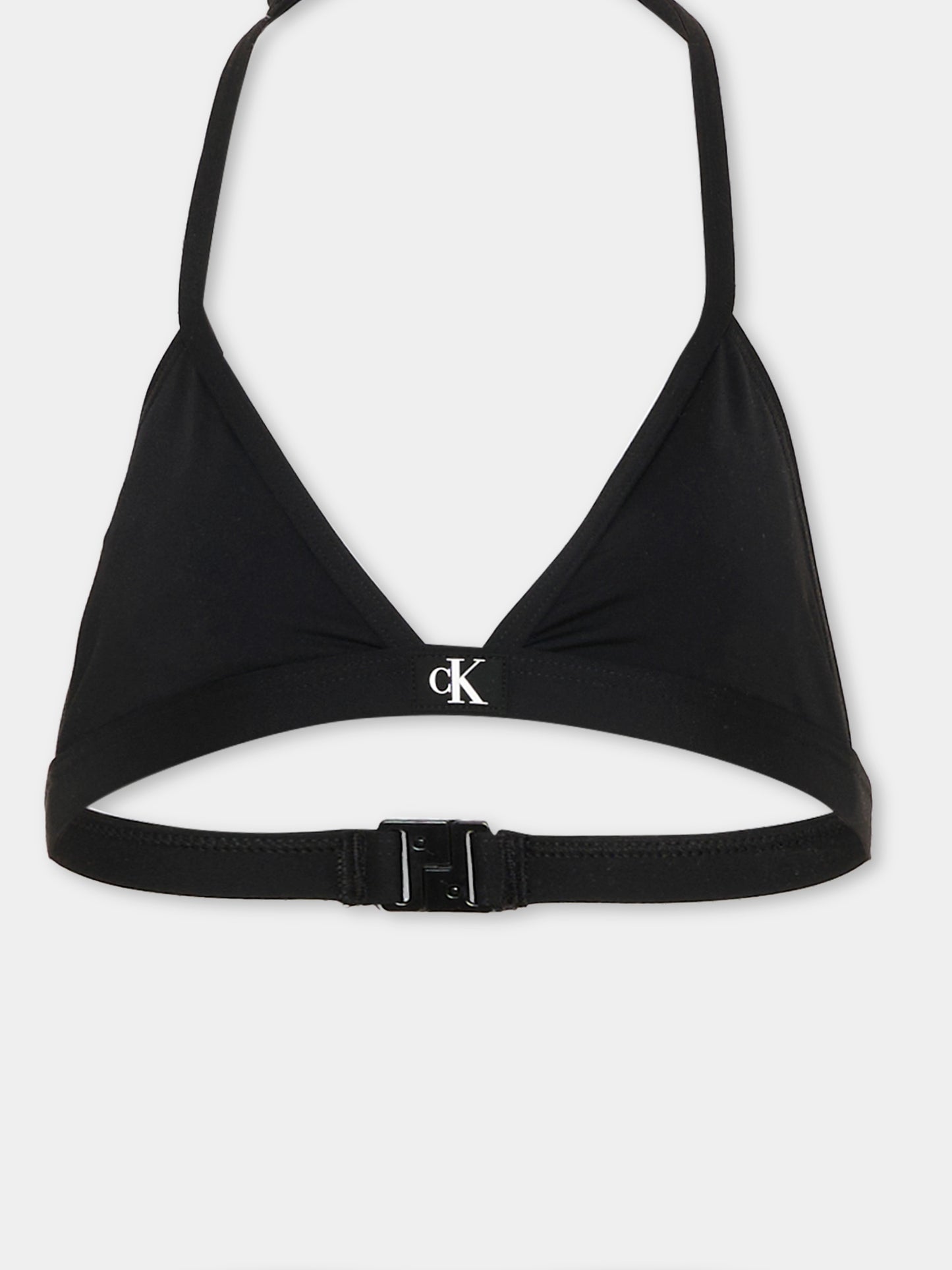 Slip e bikini nero per bambina con logo,Calvin Klein Kids,KY0KY00092 BEH