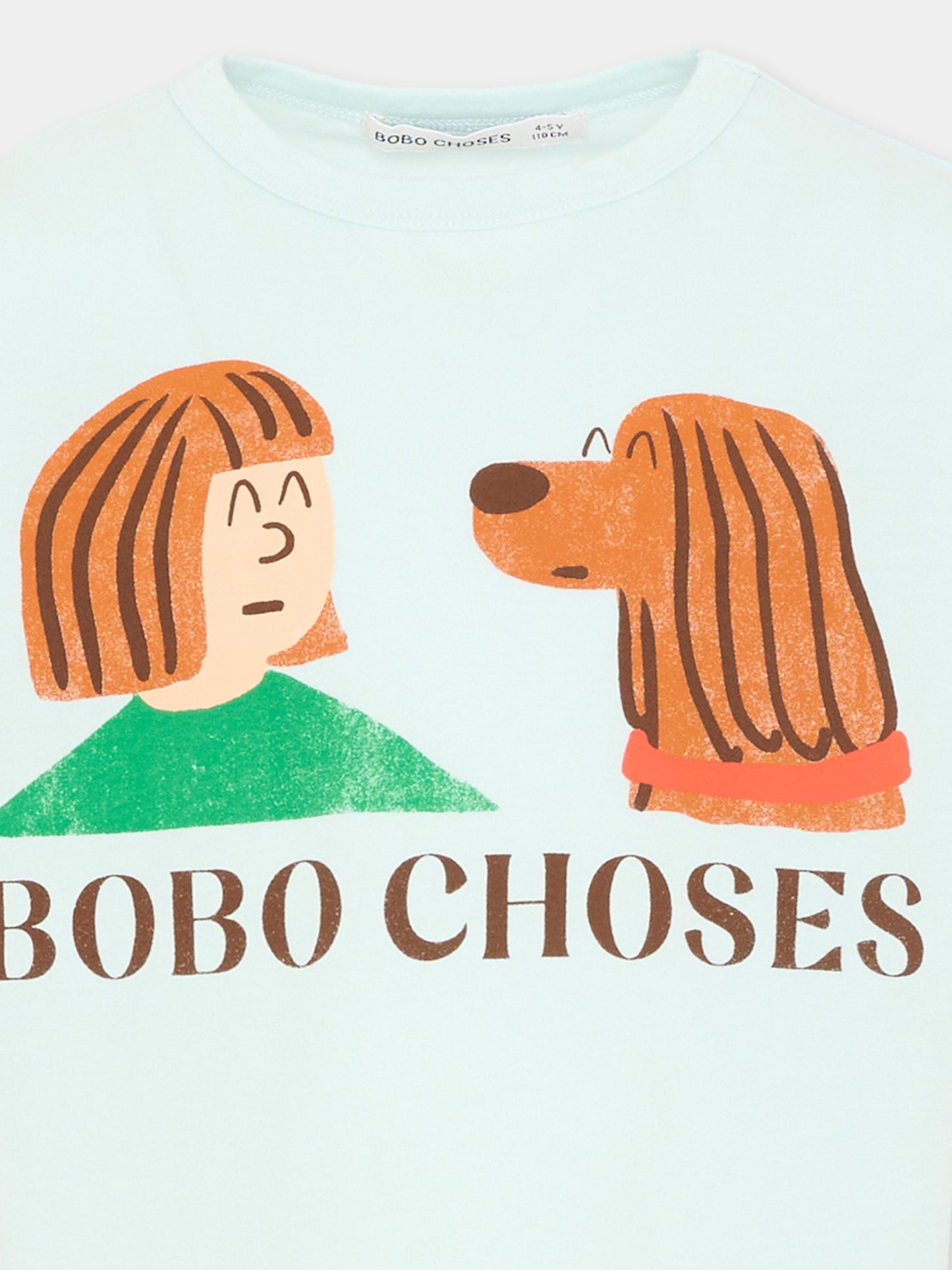 T-Shirt celeste per bambini con stampa,Bobo Choses,B126AC011