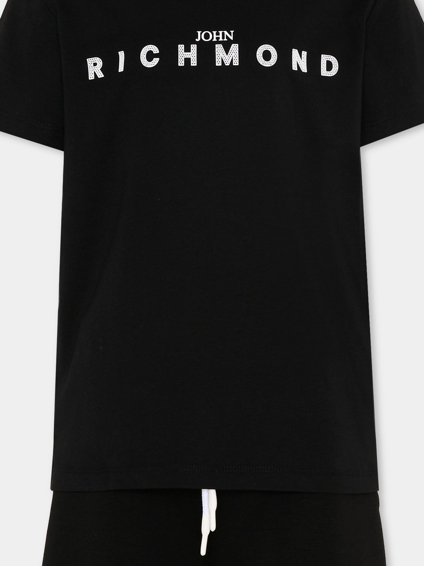 Completo sportivo nero per bambino con logo,Richmond,RBP26018CJ BLACK