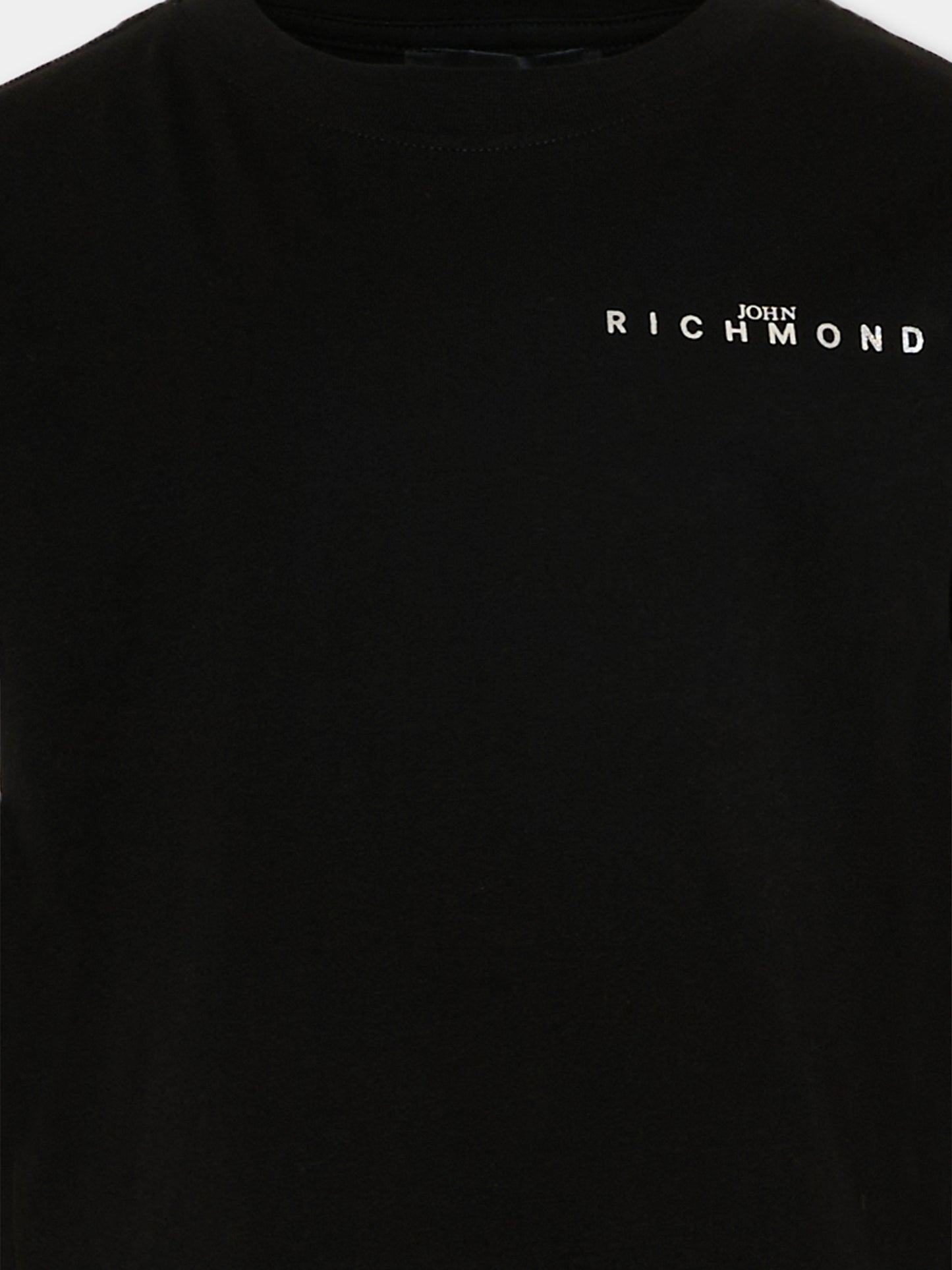 T-Shirt nera per bambini con logo,Richmond,RBP26108TS BLACK