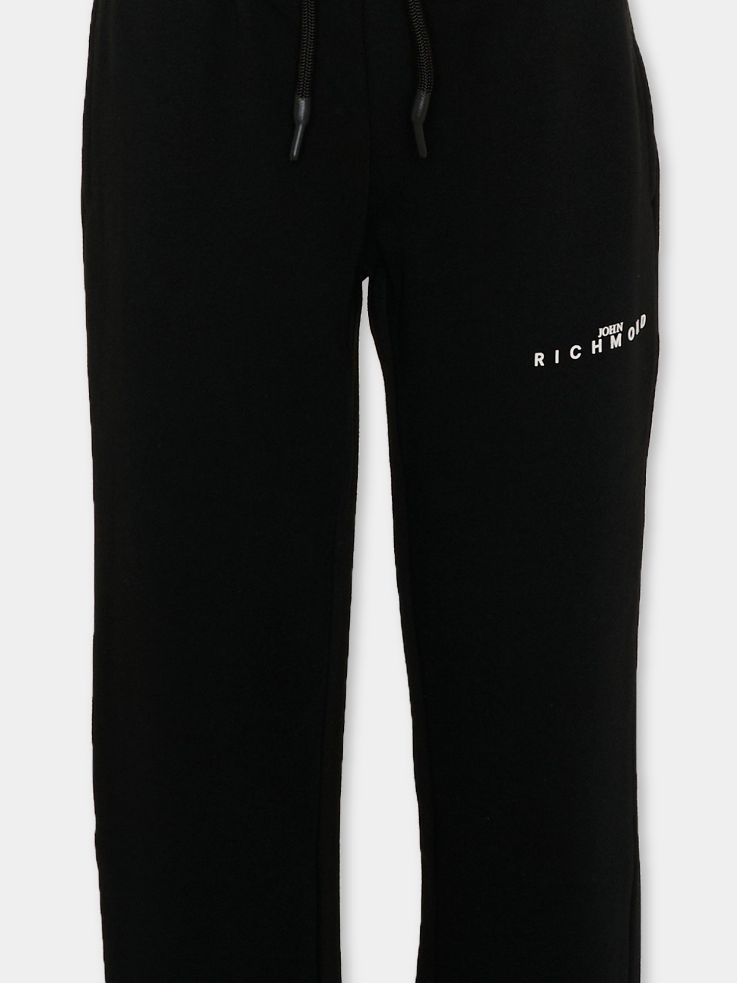 Pantaloni sportivi neri per bambini con logo,Richmond,RBP26015PA BLACK