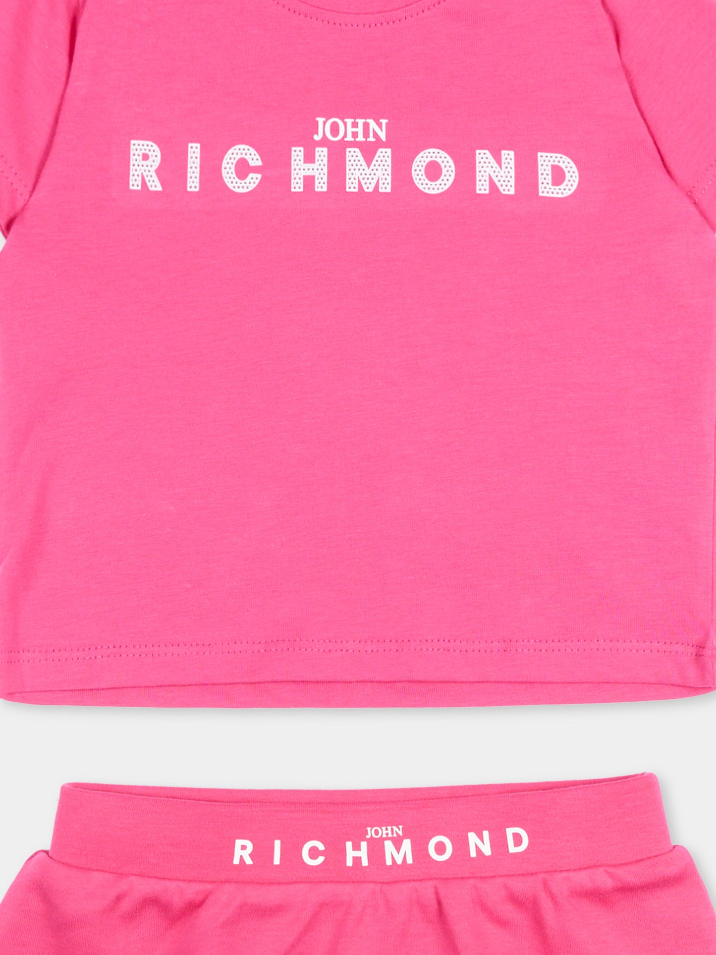 Completo sportivo fucsia per neonata con logo,Richmond,RIP26043CJ FUCHSIA PURPLE