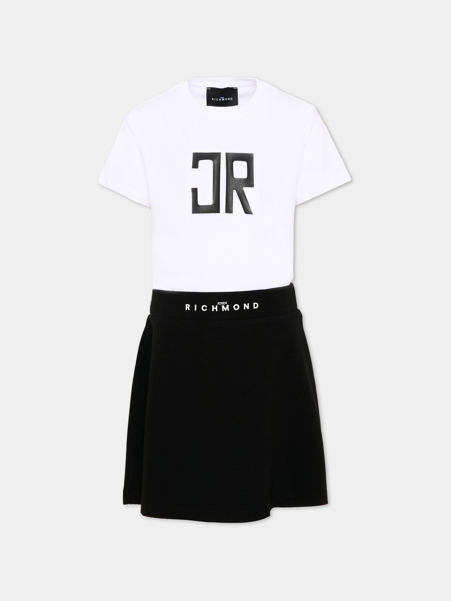 Completo sportivo bianco per bambina con logo,Richmond,RGP26005CJ WHITE