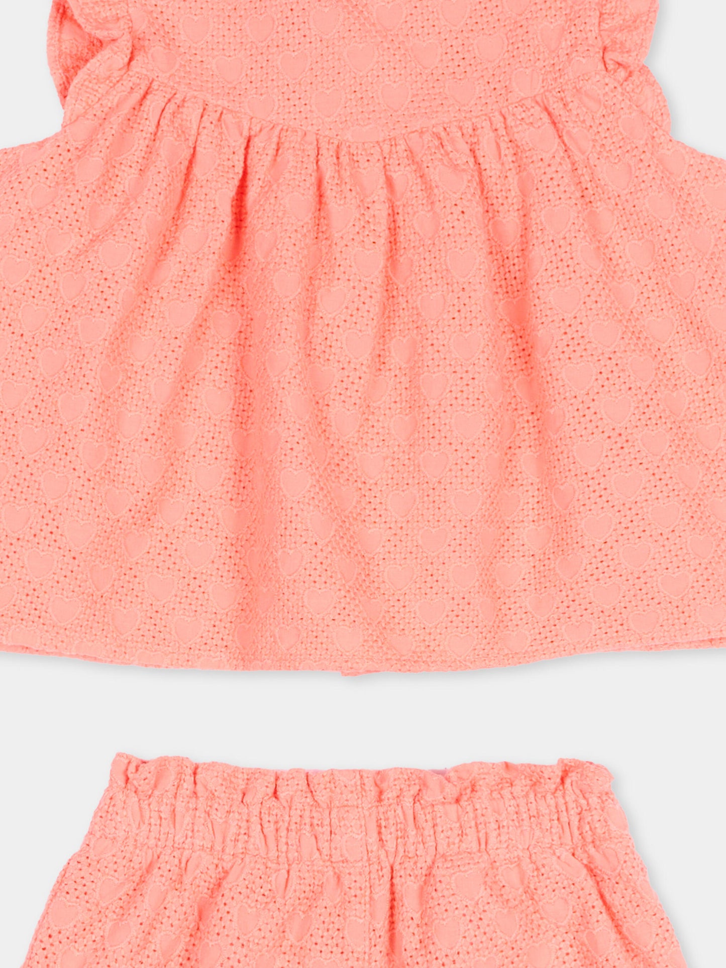 Completo sportivo rosa per neonata a cuori,Petit Bateau,A0FAE FLAMAND 01