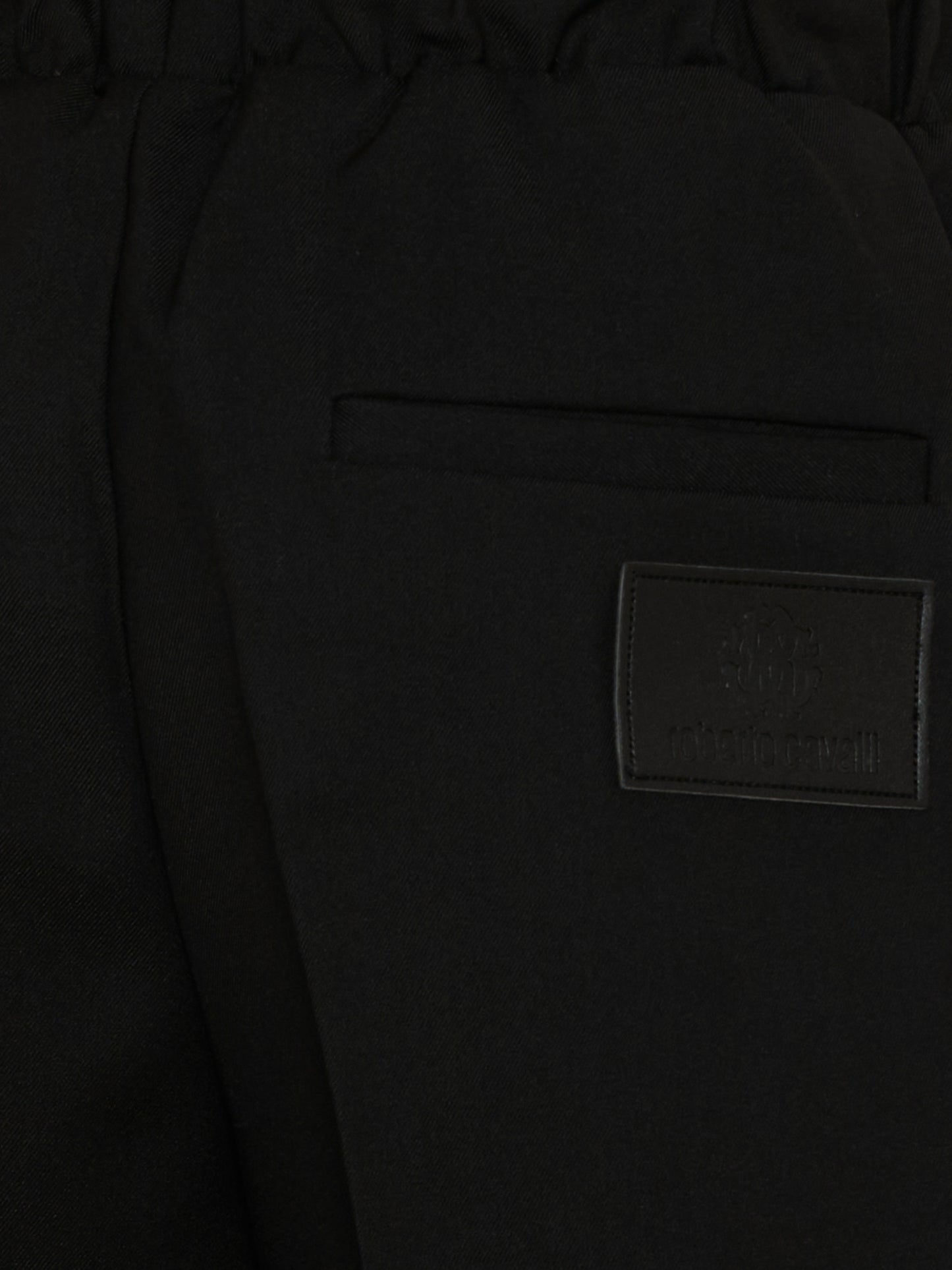 Shorts casual neri per bambino,Roberto Cavalli Kids,CBP26121BE BLACK