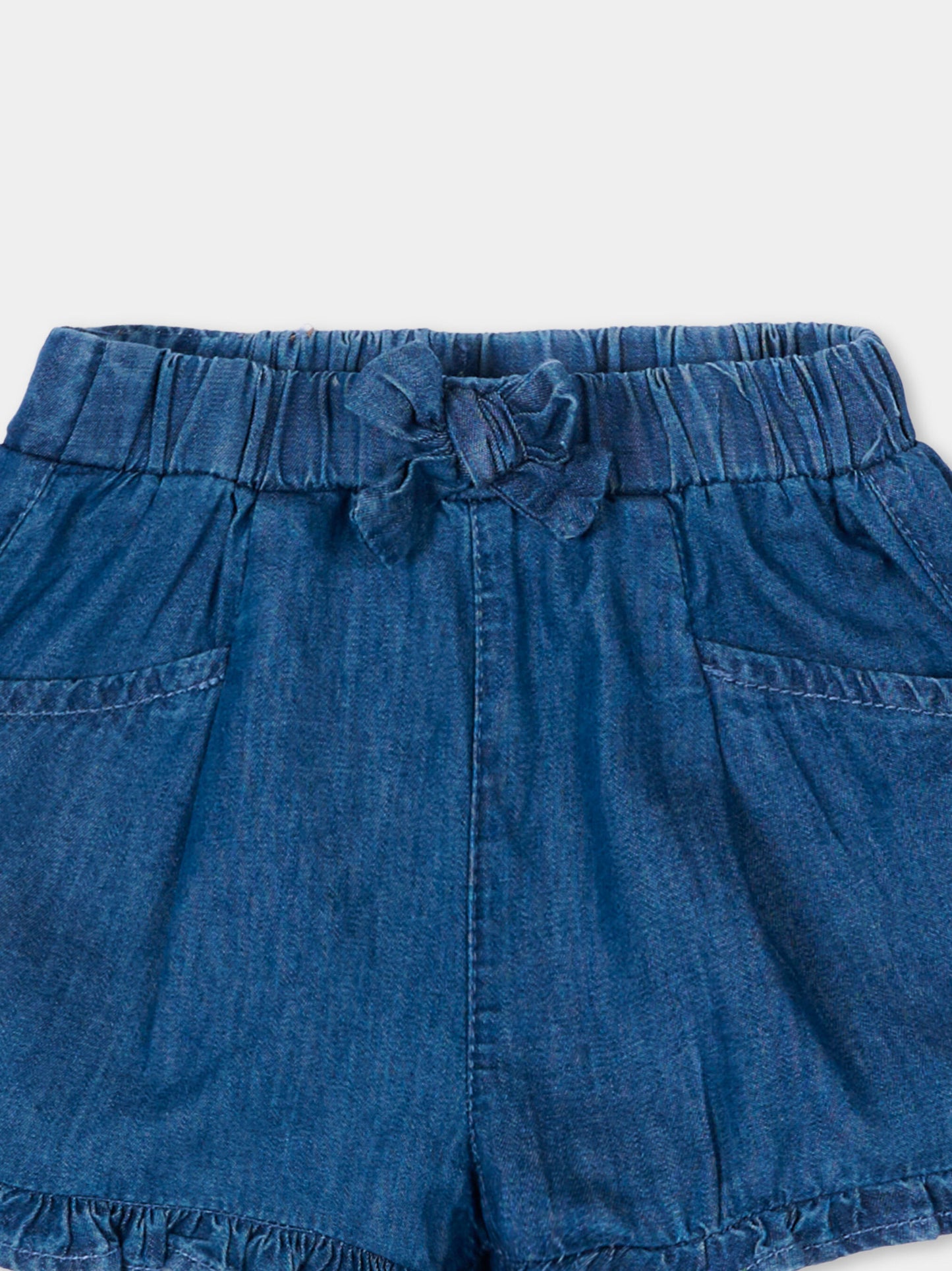 Shorts denim per neonata con ruches,Mayoral,1203 045