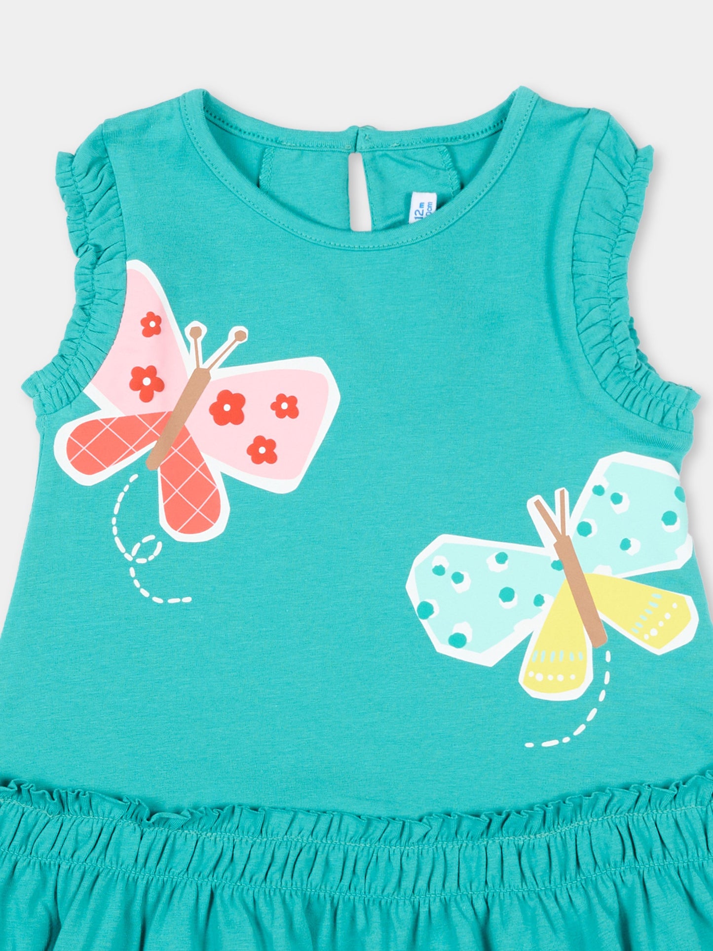 Vestito verde per neonata con farfalle,Mayoral,1929 064