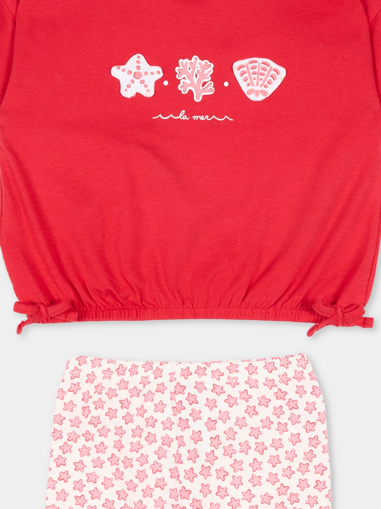 Completo sportivo rosso per neonata con stelle,Mayoral,1753 016