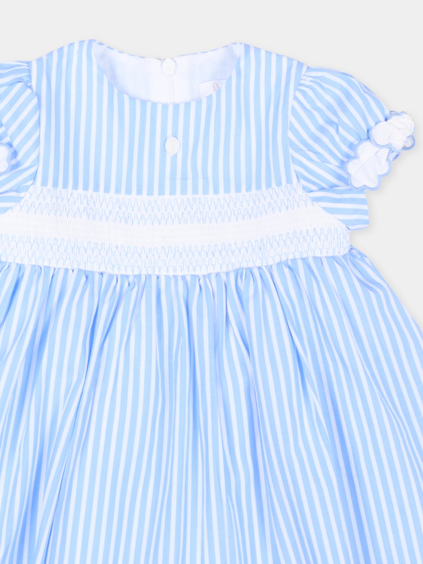 Vestito blu a righe per neonata,Patachou,PAP VET4233266 303