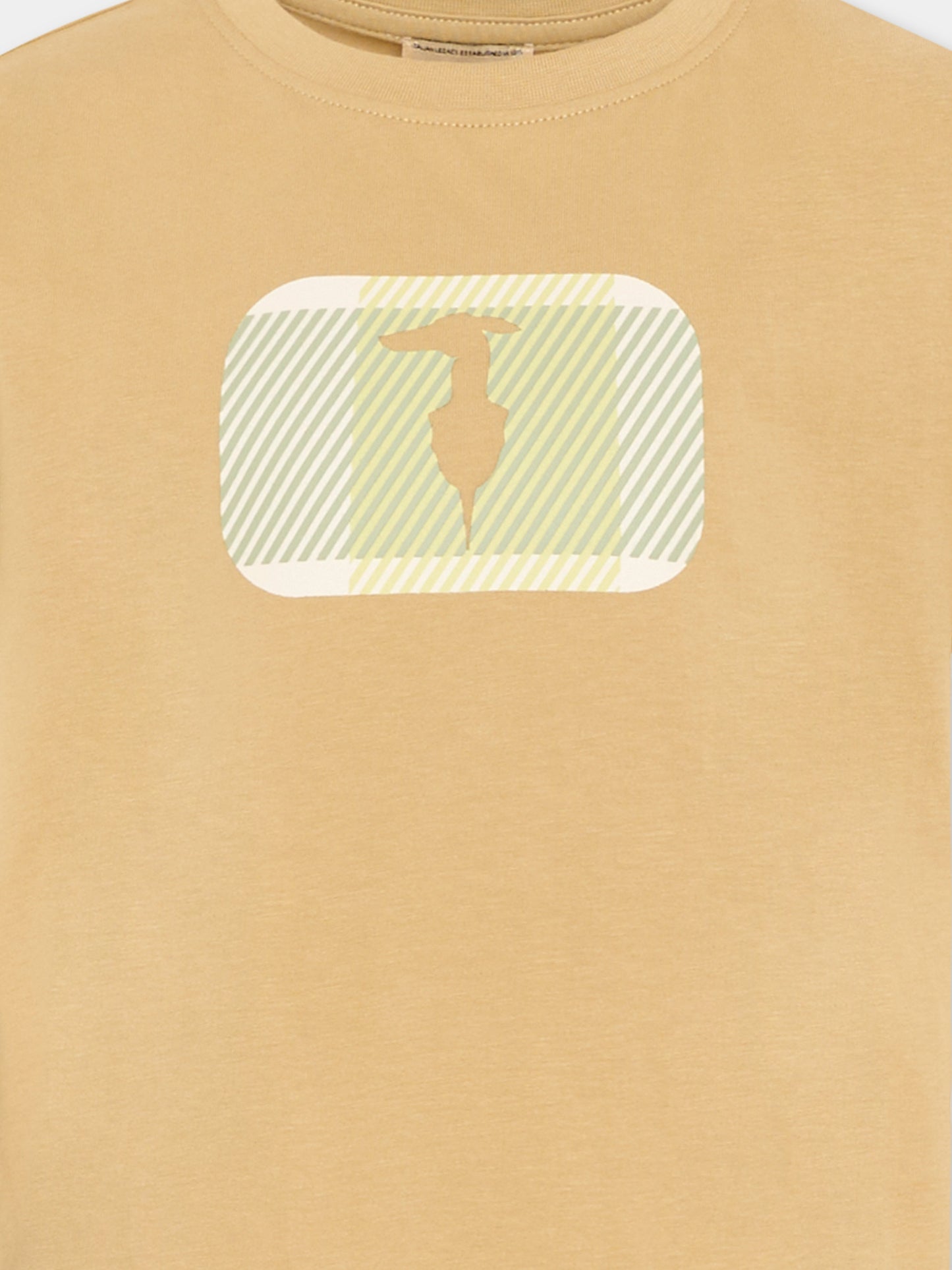 T-shirt marrone per bambino con levriero,Trussardi Junior,TIP26072TS BROWN INCENSE