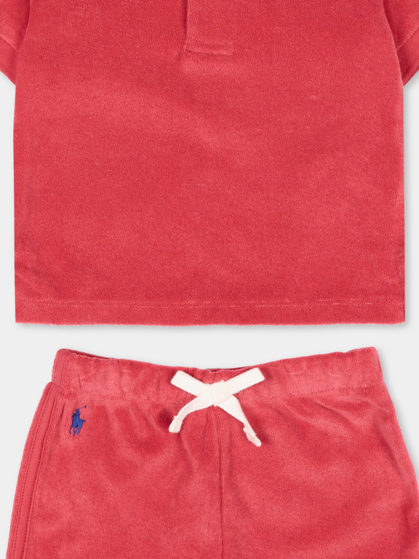Completo sportivo rosso per neonati con Polo Pony,Ralph Lauren Kids,B14079001