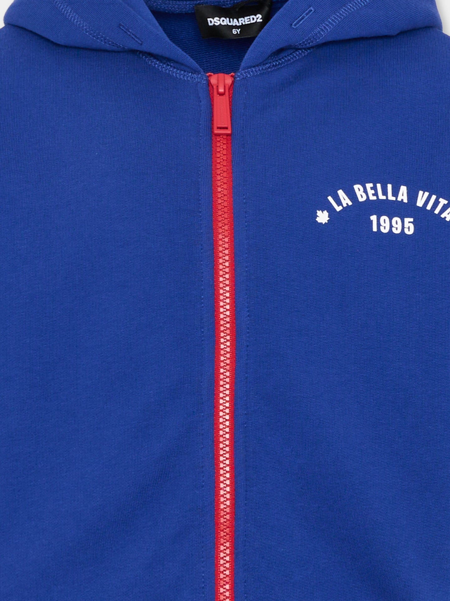 Felpa blu per bambino logomania,Dsquared2,DQ3347 D0AGW DQ879