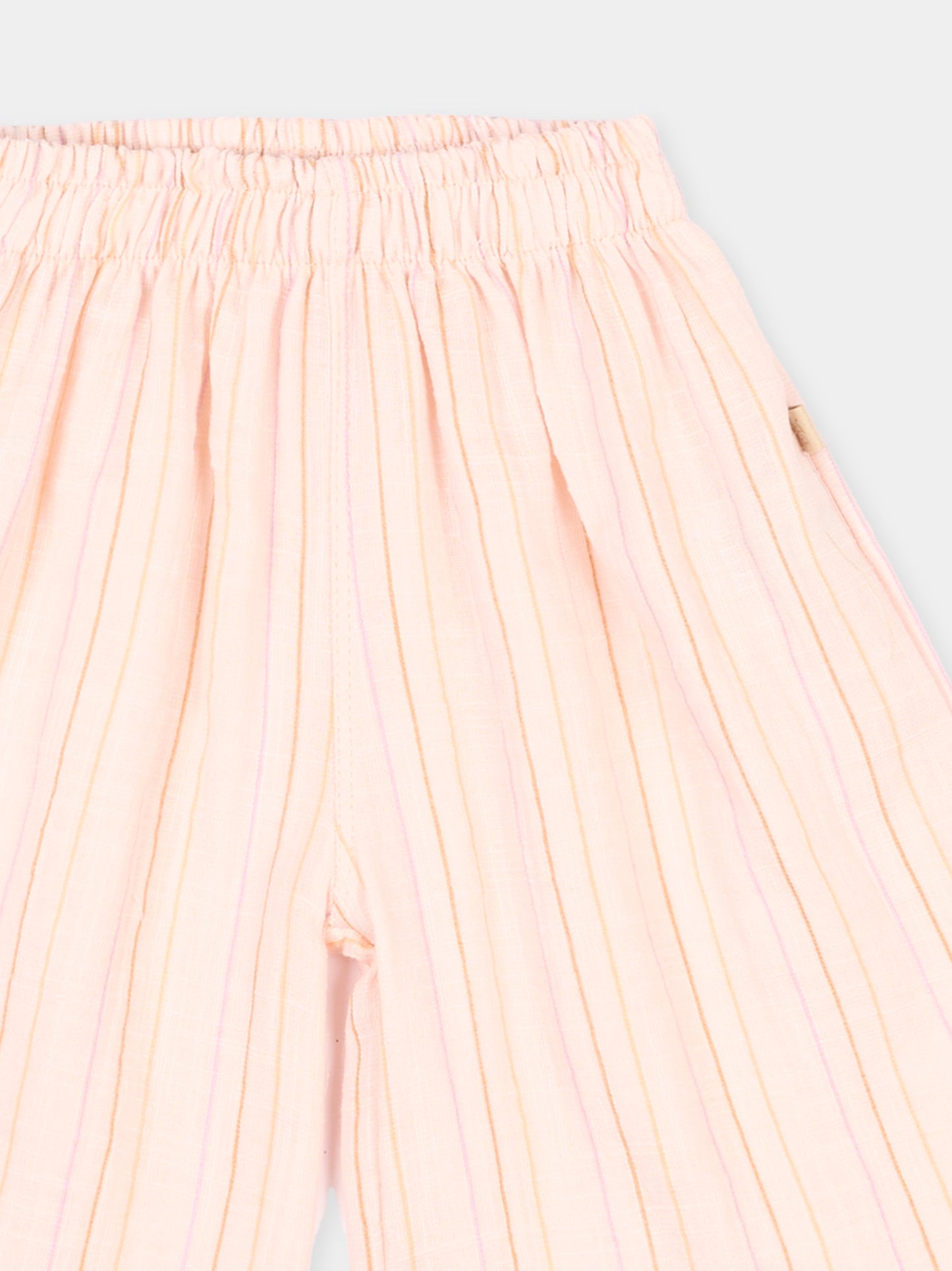 Pantaloni rosa a righe per neonata,Bamboom,1138TE00070 STRIPE PINK