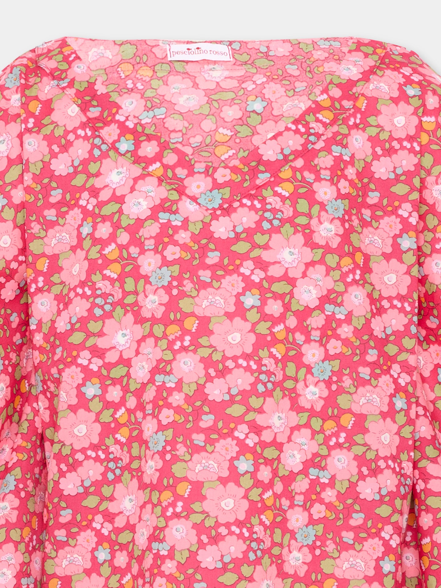 Copricostume rosa floreale per bambina,Pesciolino Rosso,CAF 06PONPON S 182