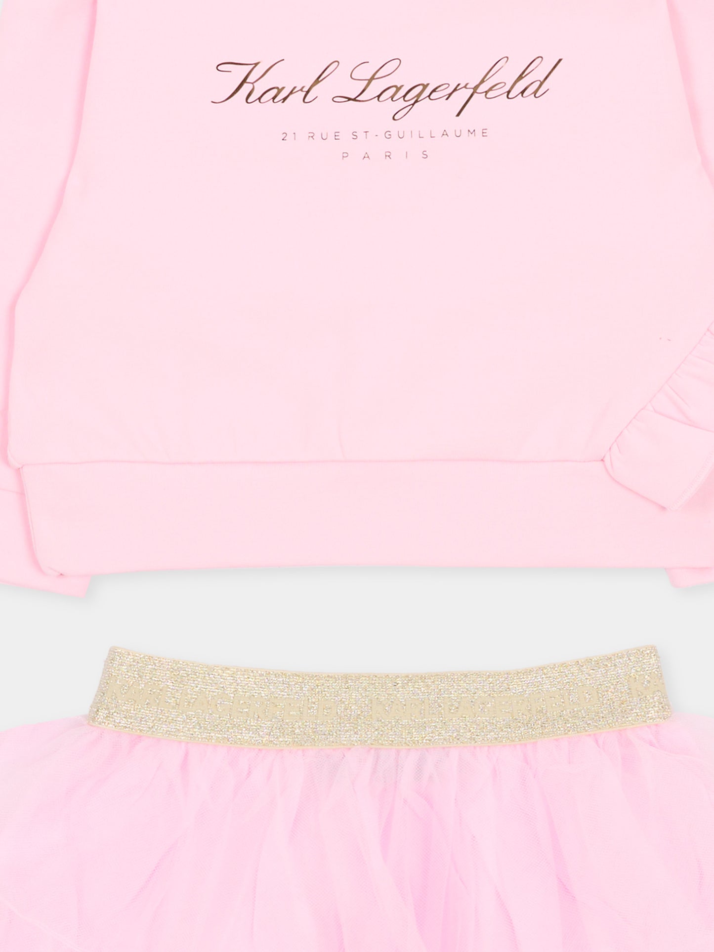 Completo rosa per neonata con logo,Karl Lagerfeld Kids,Z31048 475