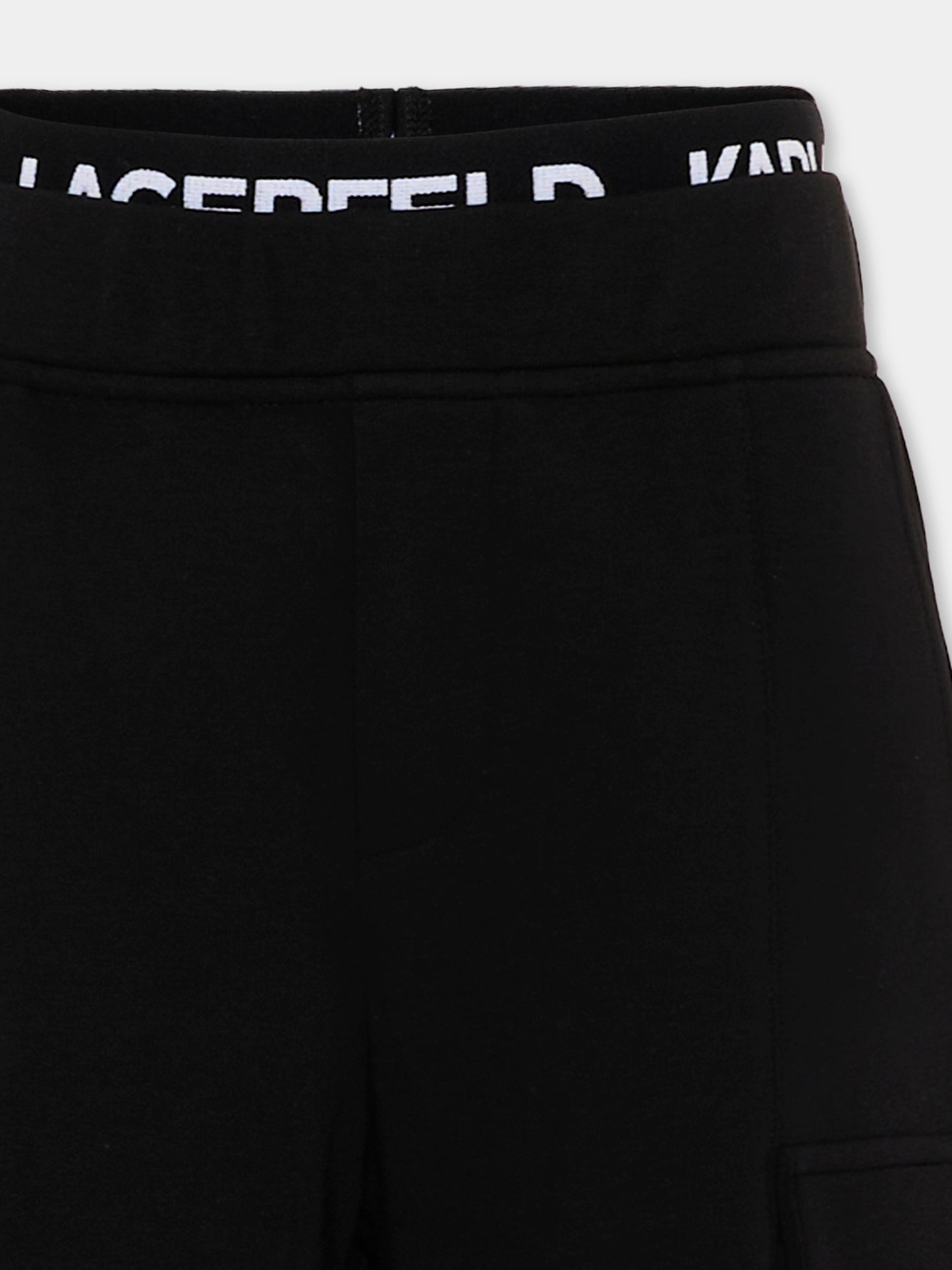 Shorts nero per bambino con logo,Karl Lagerfeld Kids,Z31083 09B