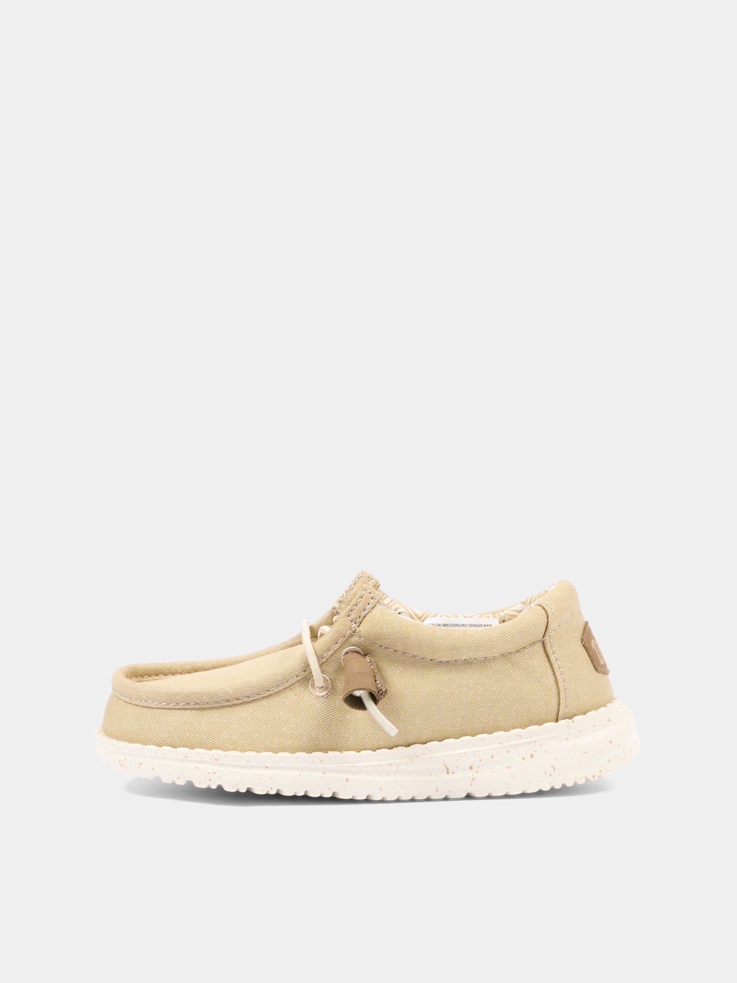 Mocassino beige Wally Y Stretch Canvas per bambino,Hey Dude,41144A 3VM HDY1