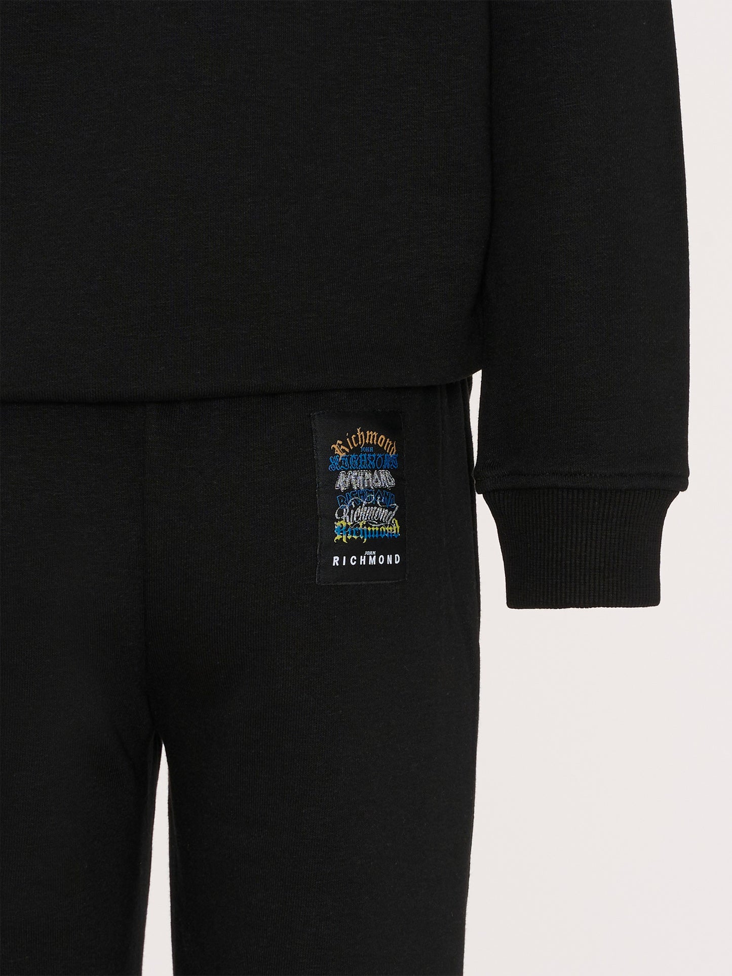 Completo nero per bambino con logo,Richmond,RBA25201CF BLACK