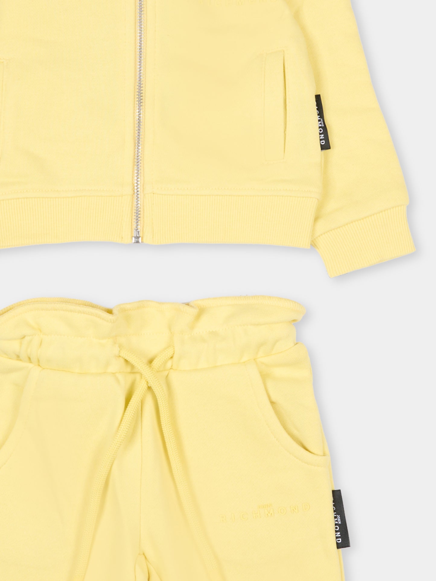 Completo giallo per neonata con logo,Richmond,RIA25027CF CUSTARD