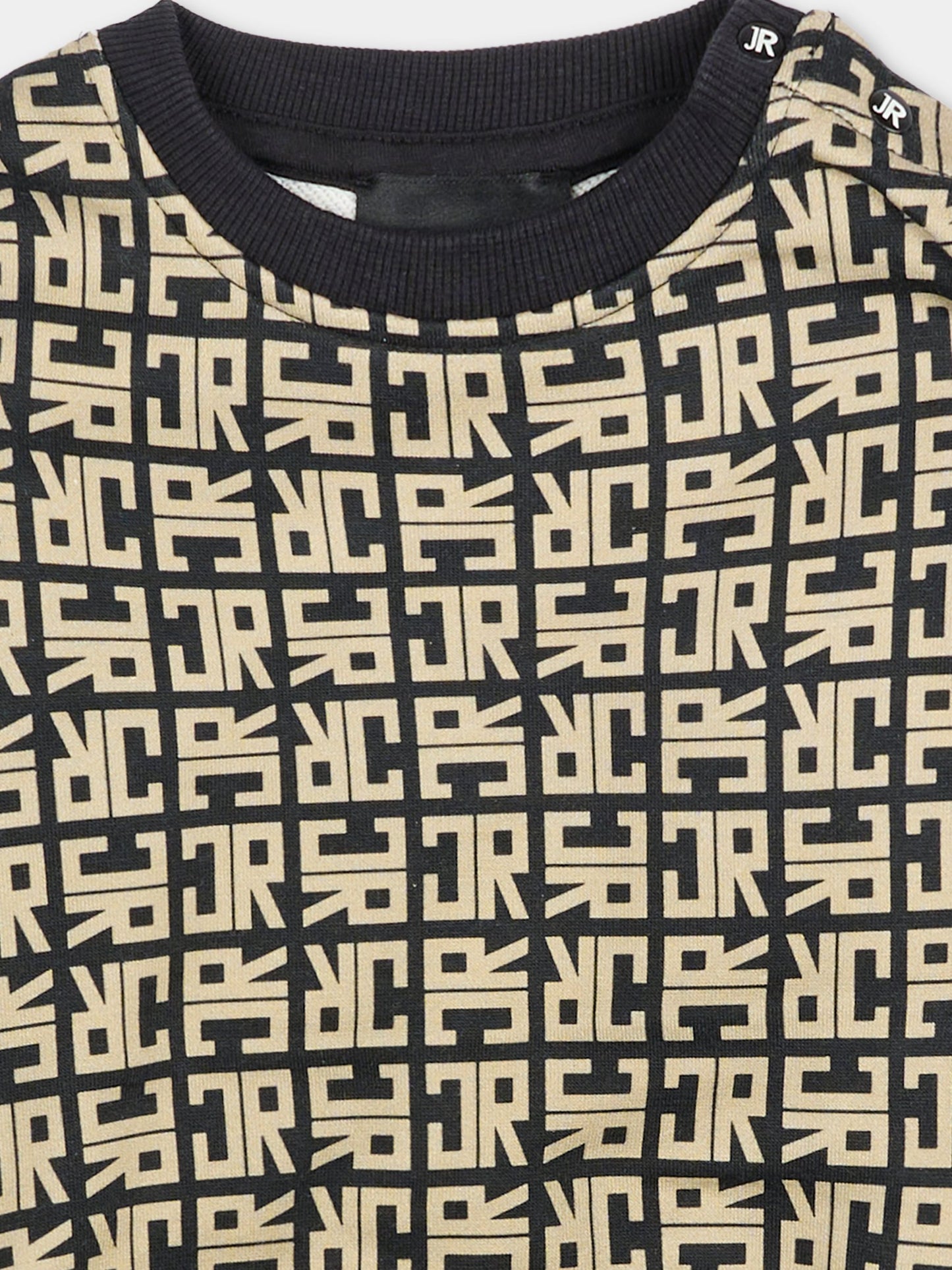 Felpa beige per neonato con logo,Richmond,RIA25048FE JR MONOGRAM BEIGE