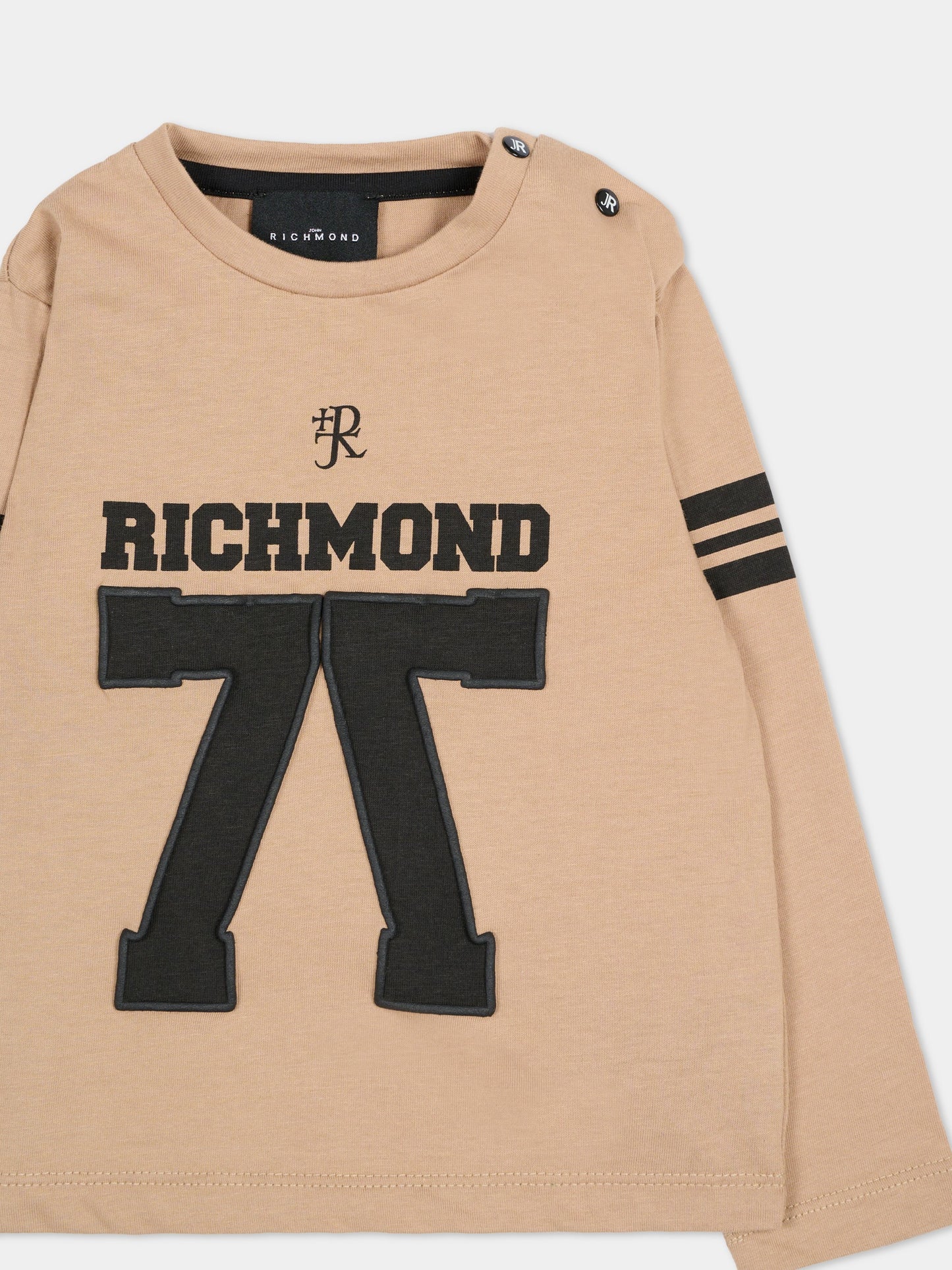 T-shirt beige per neonato con logo,Richmond,RIA25057TS TRENCH COAT