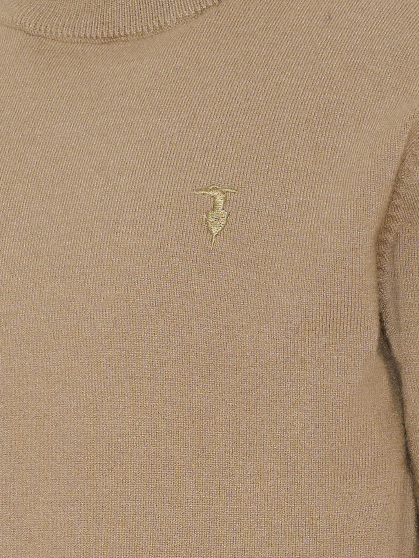 Dolcevita beige per bambino con logo,Trussardi Junior,TBA25032LU CHINCHILLA