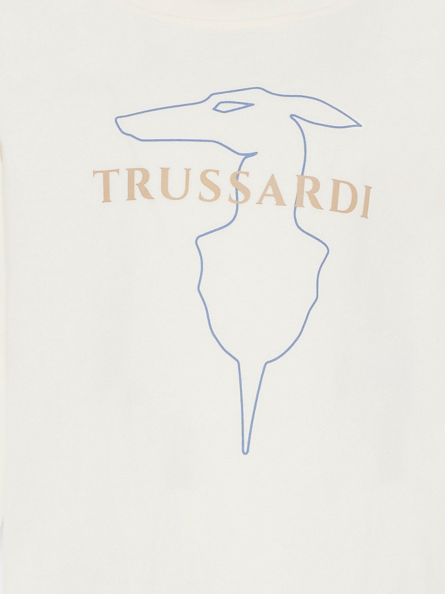 T-shirt avorio per bambino con logo,Trussardi Junior,TBA25015TS OFF-WHITE