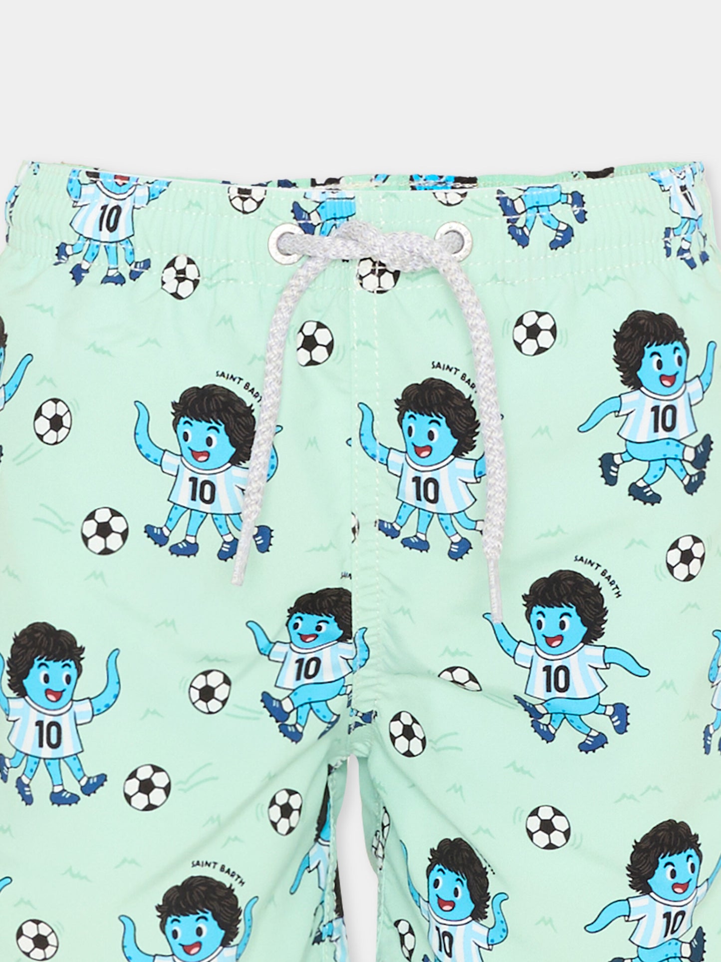 Boxer mare verde Jean per bambino stampa calcio,Mc2 Saint Barth,JEA0001 02042L