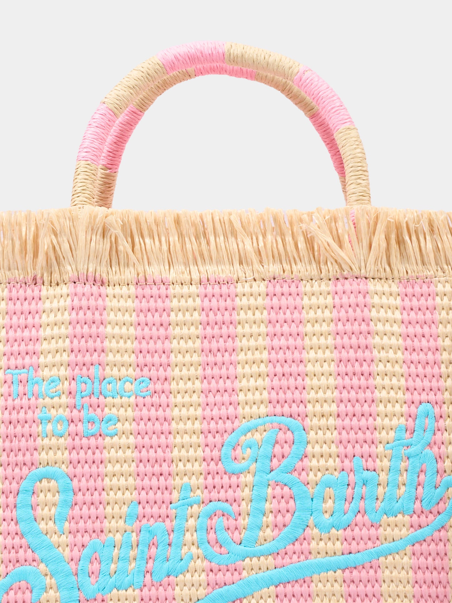 Borsa mare rosa Colette Straw per bambina,Mc2 Saint Barth,COL0017 00407L