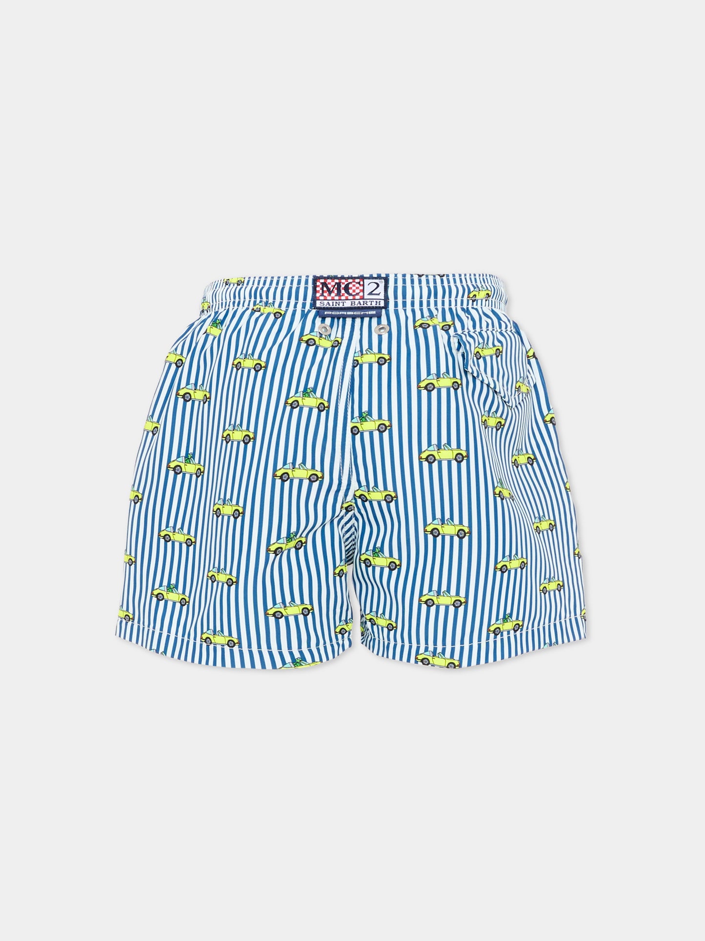 Boxer mare blu Jean Lighting per bambino con macchinine,Mc2 Saint Barth,JEA0004 02519L