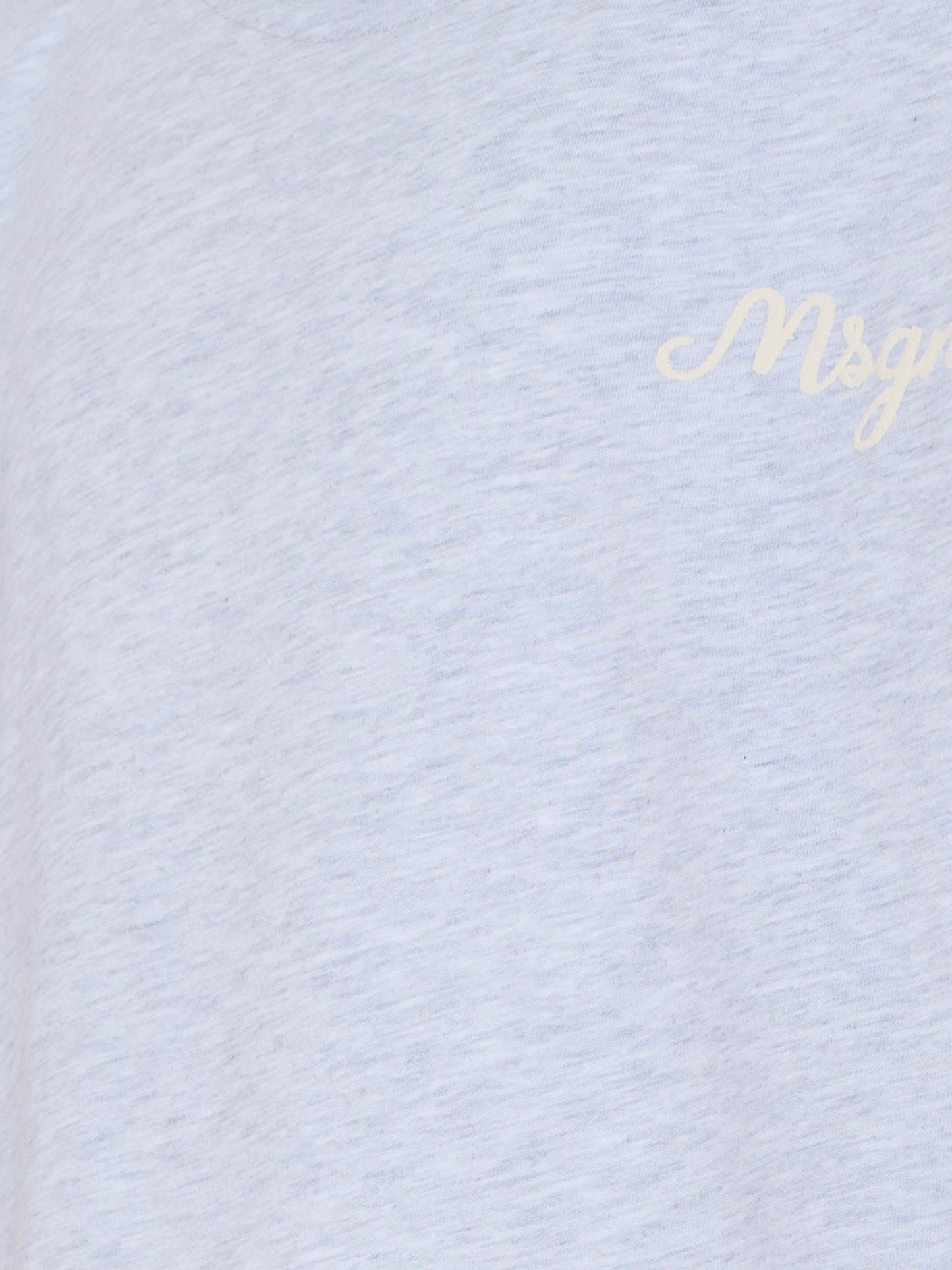 T-shirt grigia per bambino con logo avorio,Msgm Kids,F5MSJBTH257 107