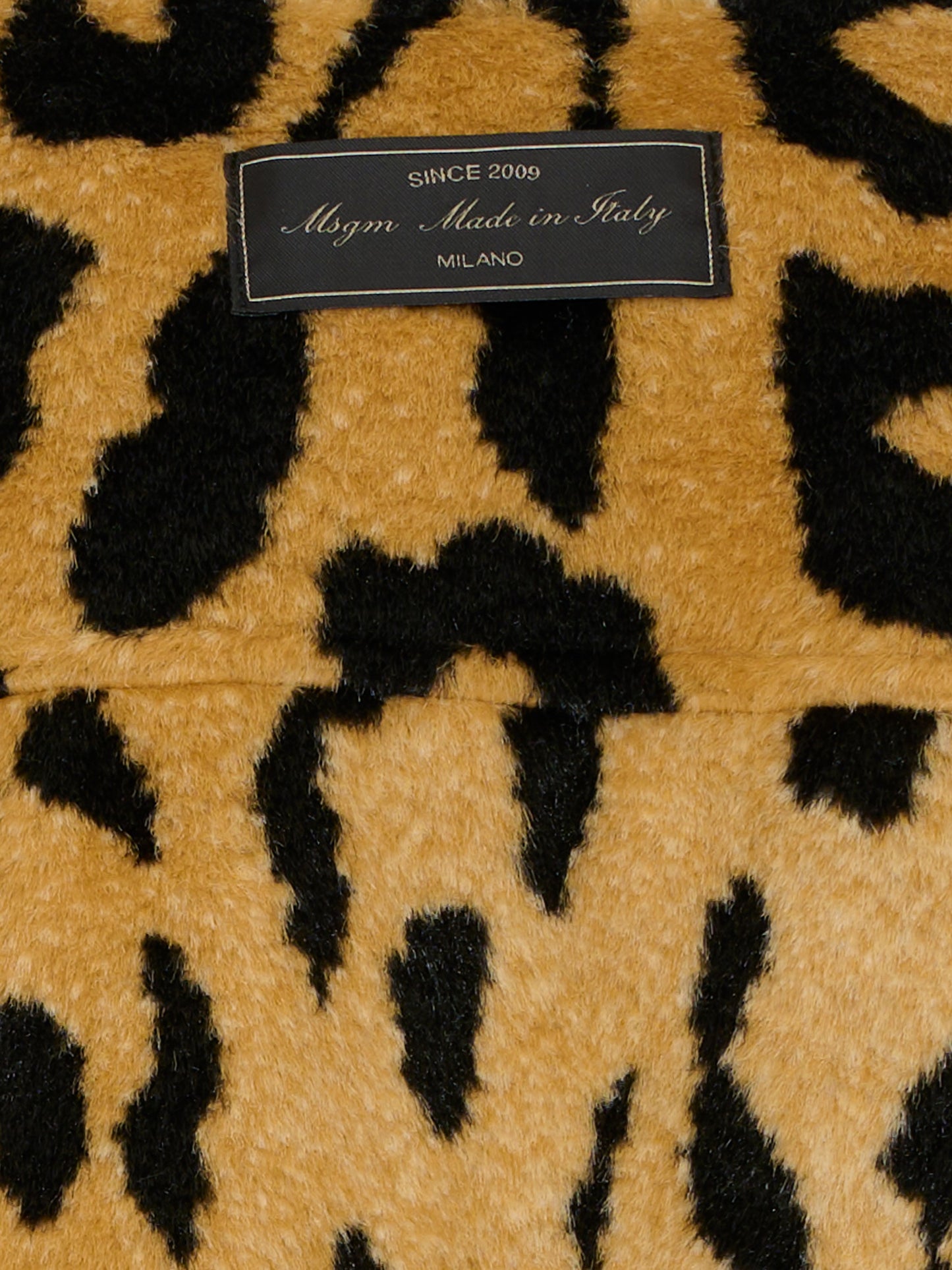 Ecopelliccia beige per bambina con stampa animalier,Msgm Kids,F5MSJGBO136 MS030